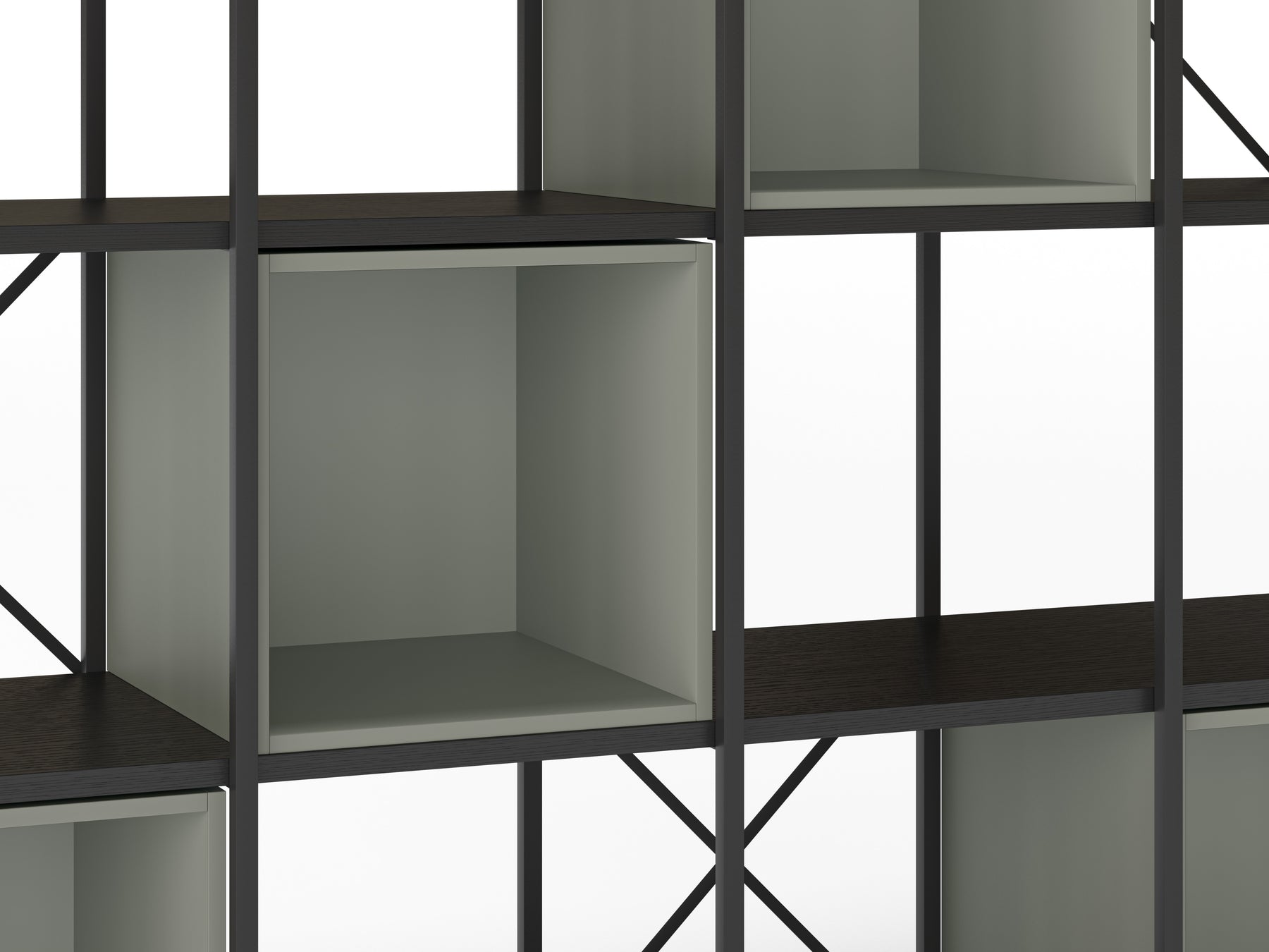 Libreria in metallo nero Anika 139x179 cm