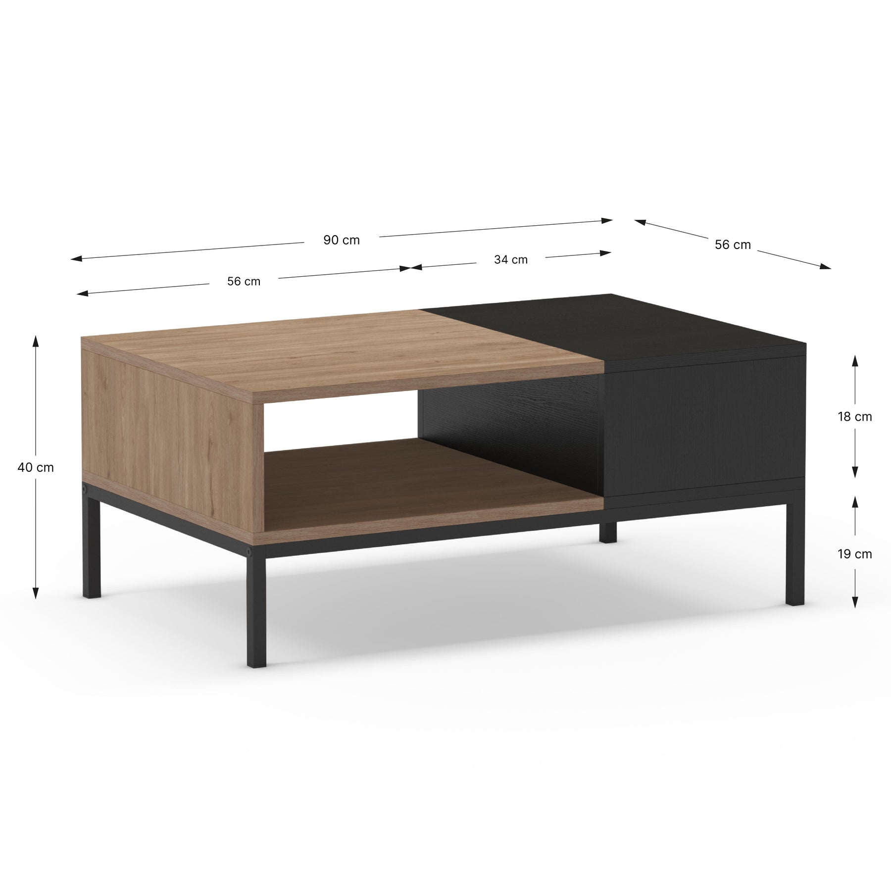 Tavolino Nalia 90x40 cm