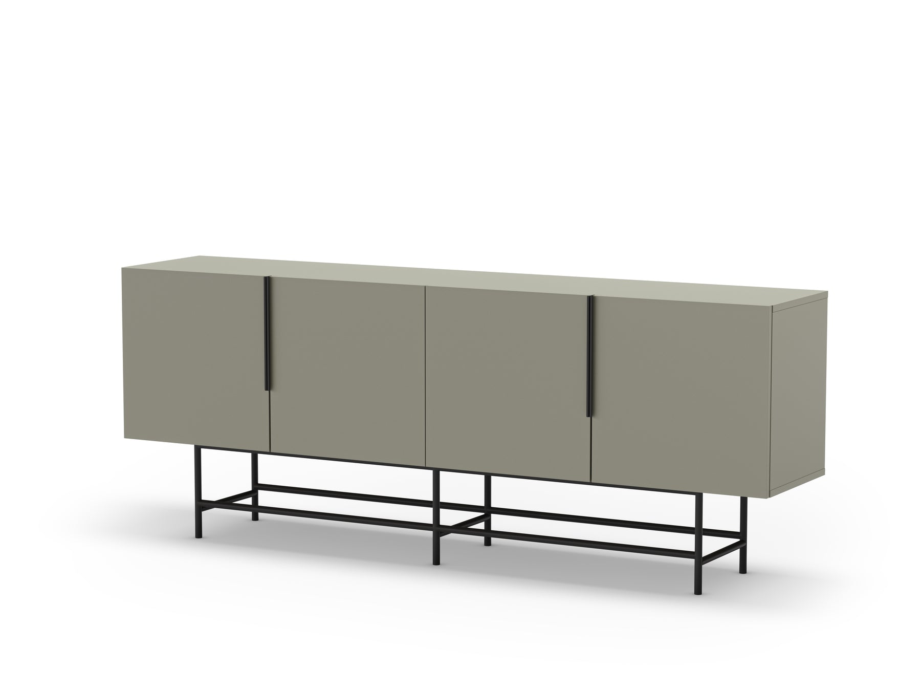 Madia 4 ante con gamba in metallo Elide 200x77 cm