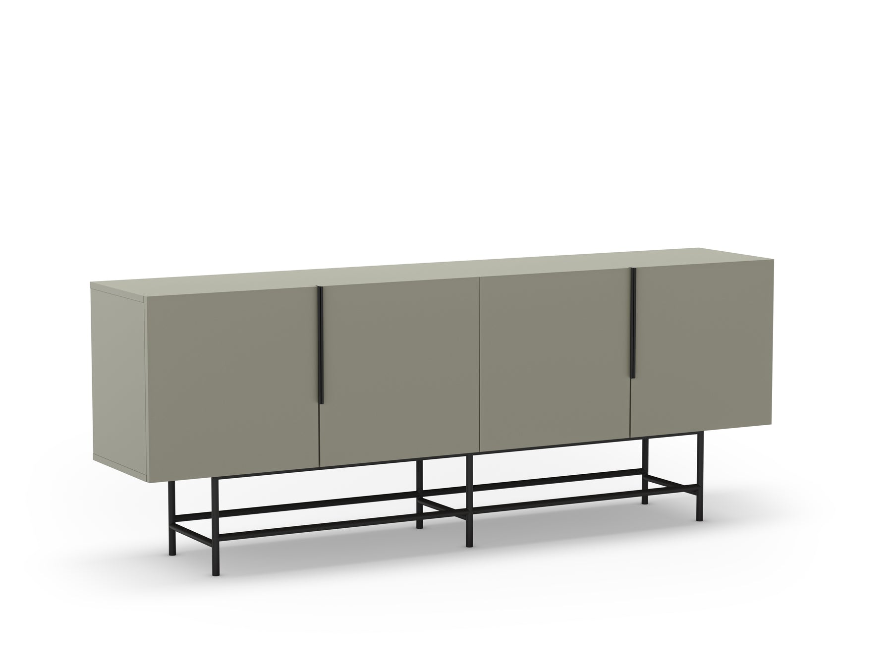 Madia 4 ante con gamba in metallo Elide 200x77 cm