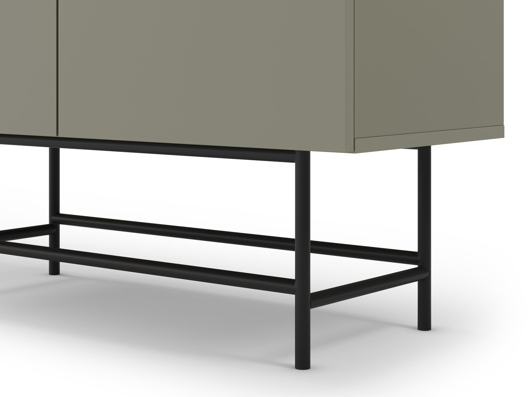 Credenza 4 ante con gamba in metallo Elide 100x128 cm