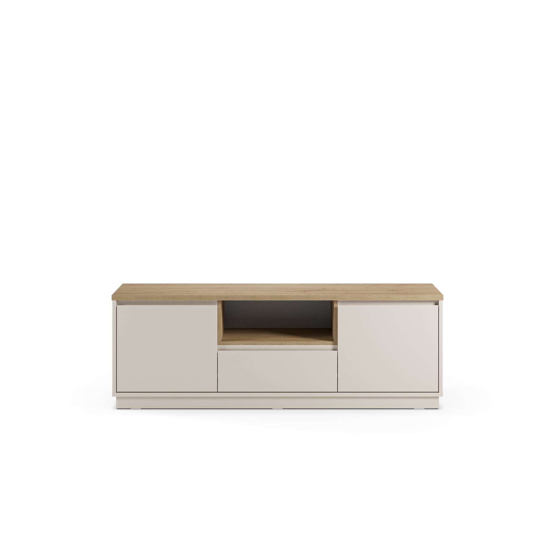 Mobile TV 2 ante 1 cassetto tortora Dory 161x55 cm