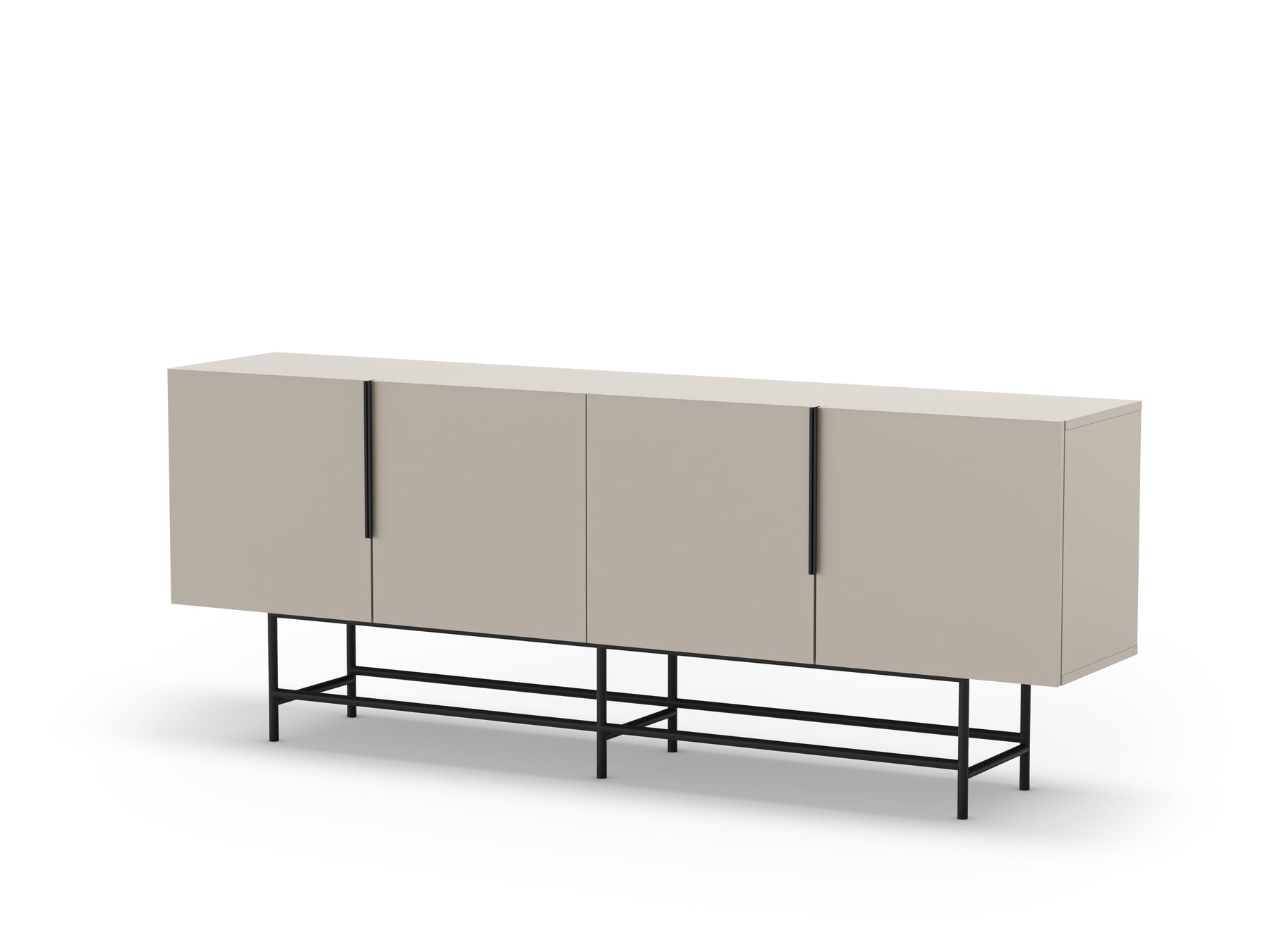 Madia 4 ante con gamba in metallo Elide 200x77 cm