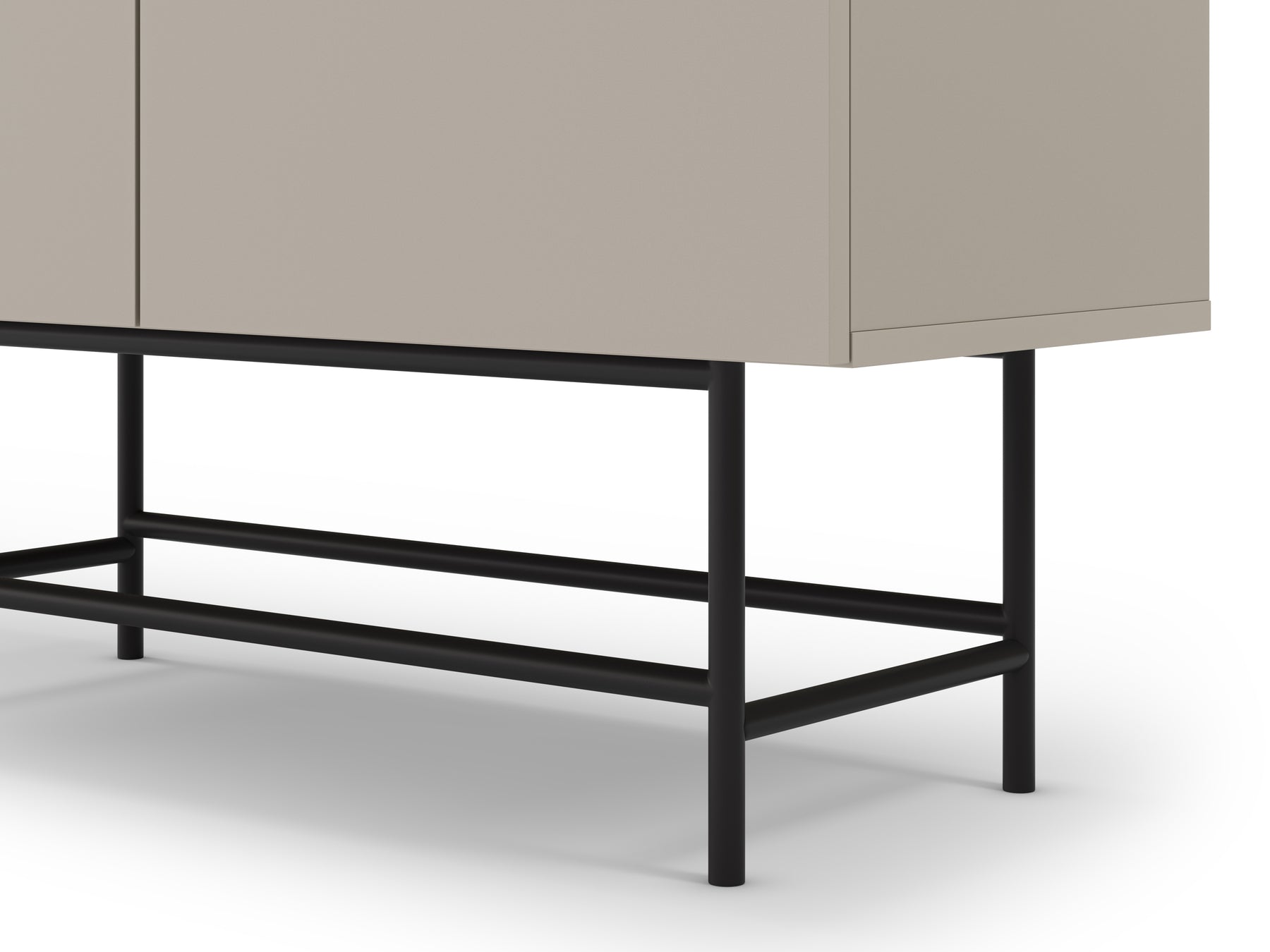 Credenza 4 ante con gamba in metallo Elide 100x128 cm