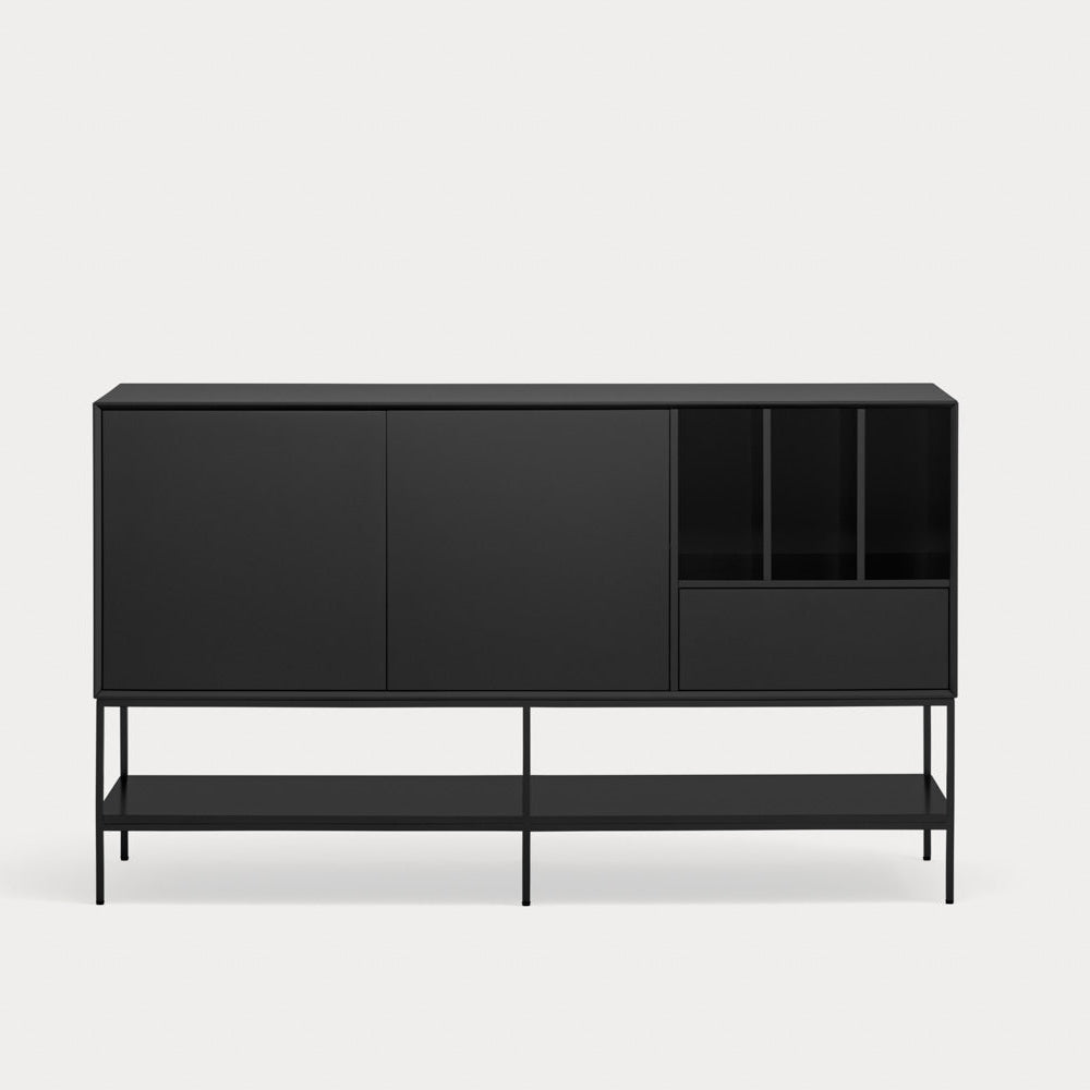 Madia 2 ante 1 cassetto con gambe in metallo Platt 166x98 cm