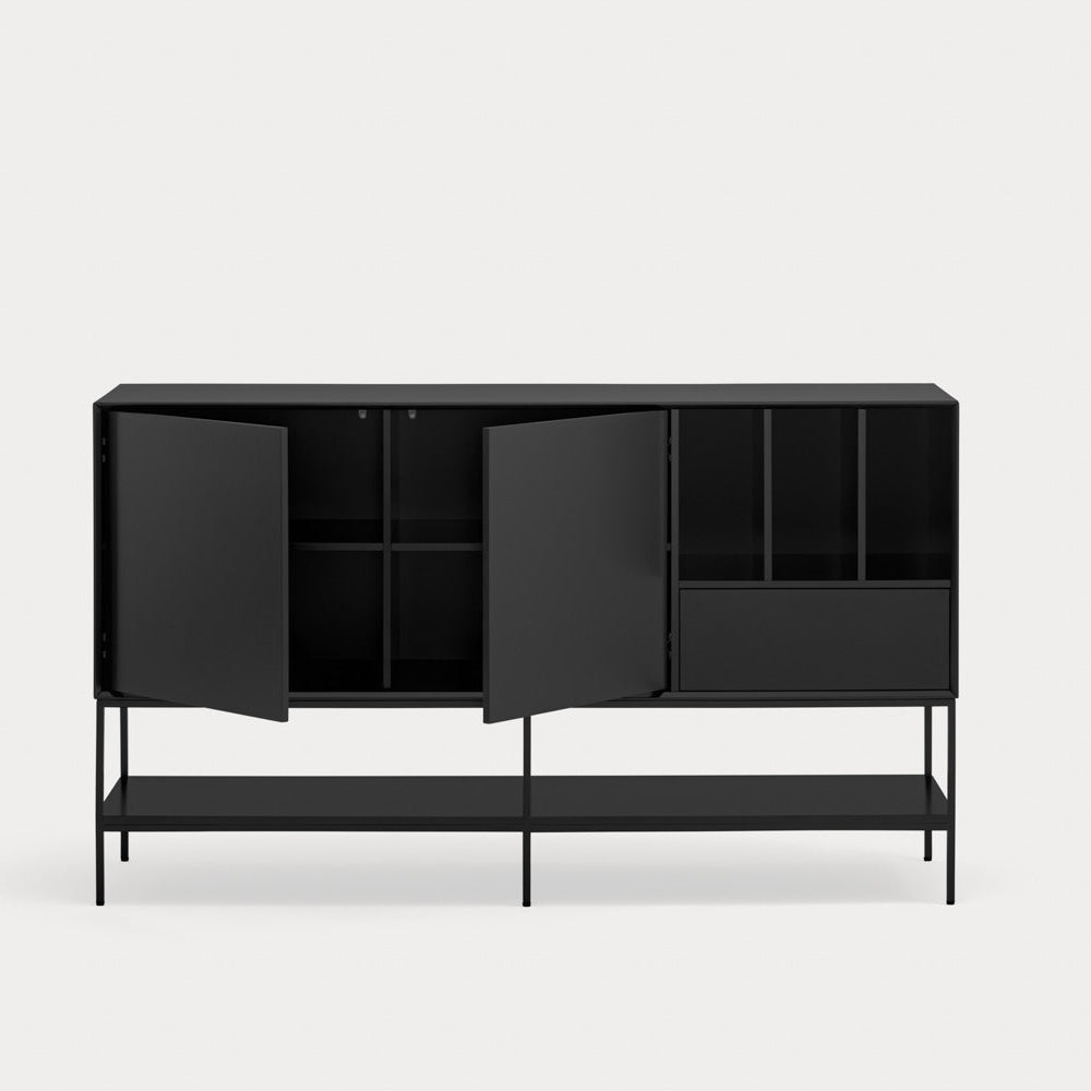 Madia 2 ante 1 cassetto con gambe in metallo Platt 166x98 cm