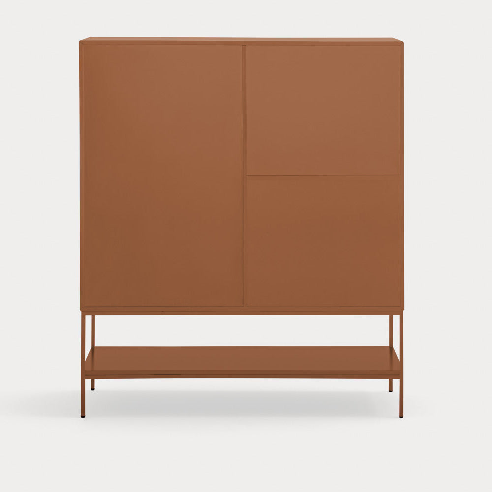 Credenza 1 anta 5 cassetti con gambe in metallo Platt 120x140 cm