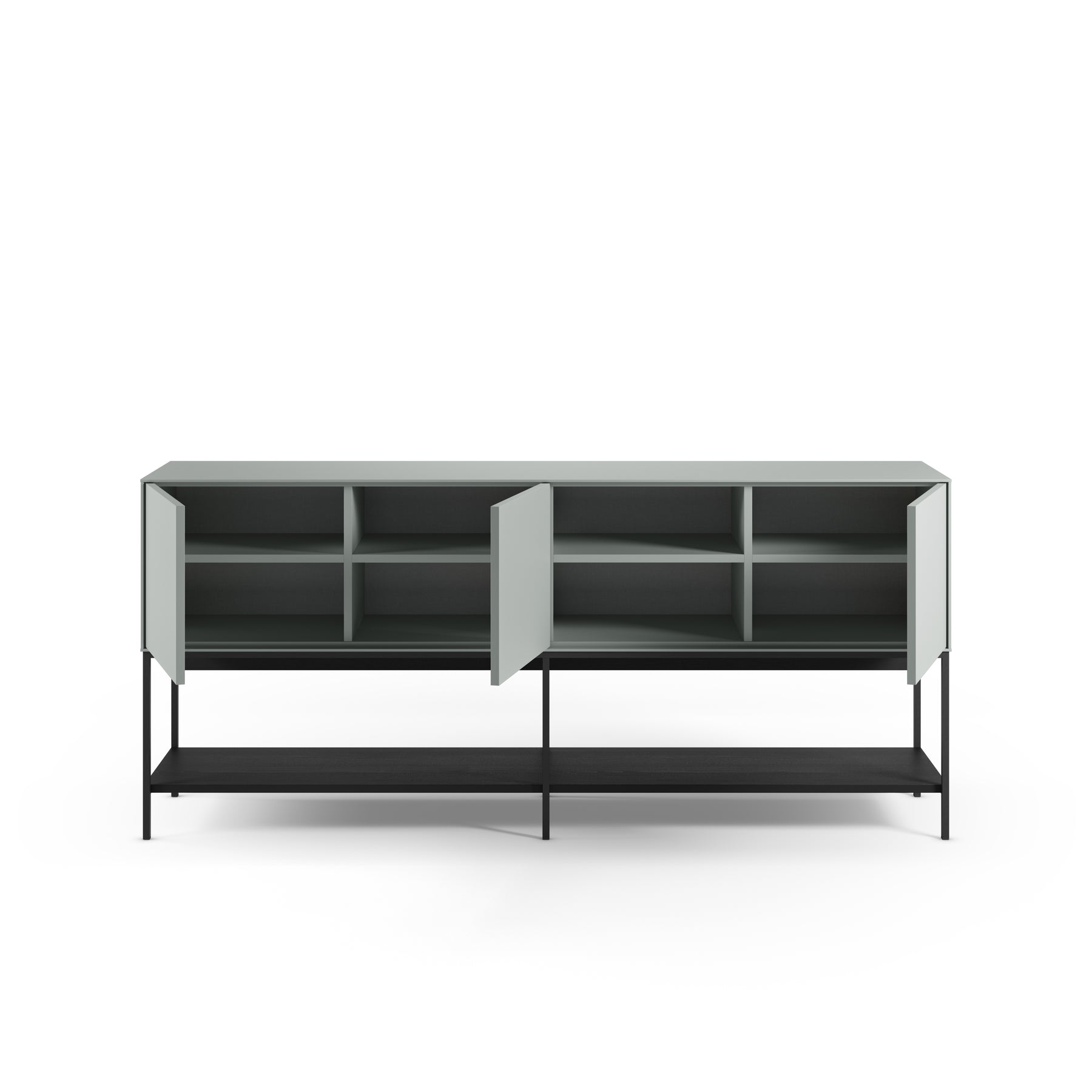 Madia 3 ante con gamba in metallo Emy 180x80 cm