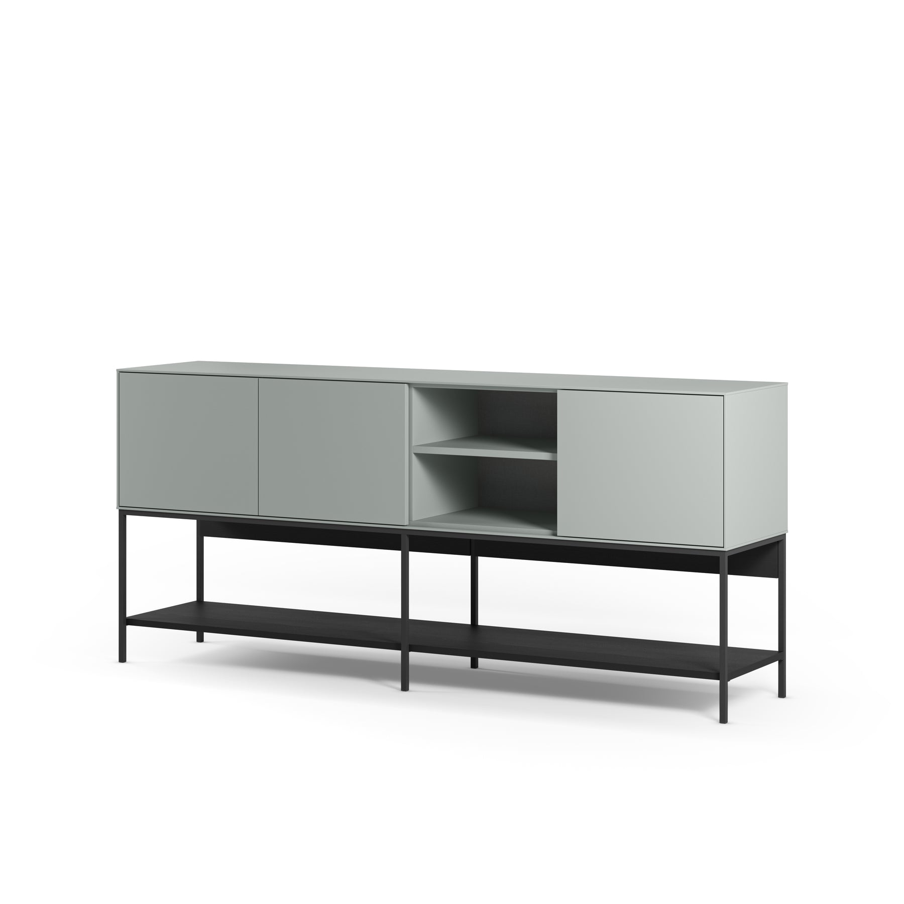 Madia 3 ante con gamba in metallo Emy 180x80 cm