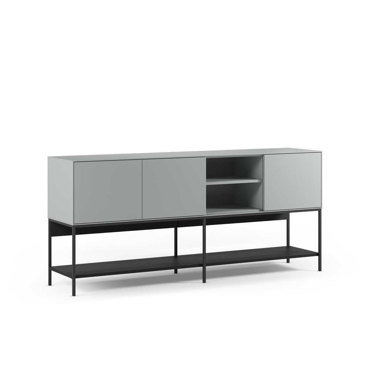 Madia 3 ante con gamba in metallo Emy 180x80 cm