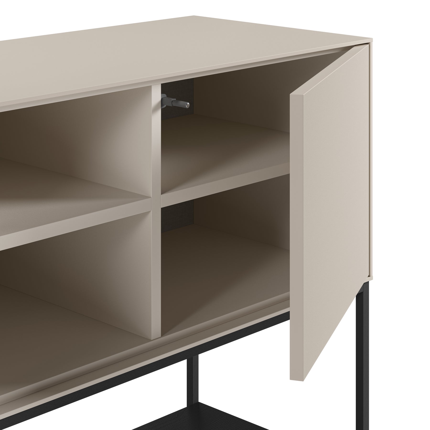 Madia 3 ante con gamba in metallo Emy 180x80 cm