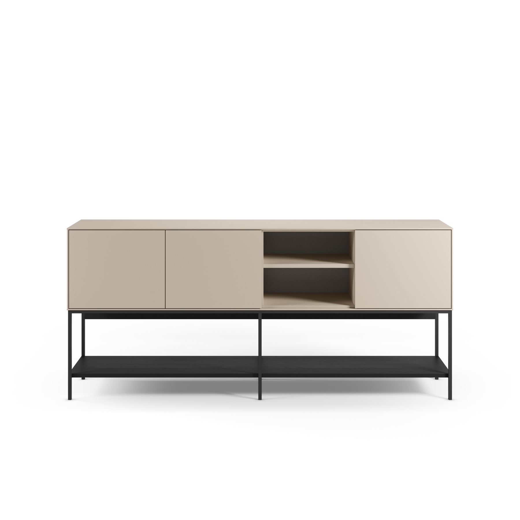 Madia 3 ante con gamba in metallo Emy 180x80 cm