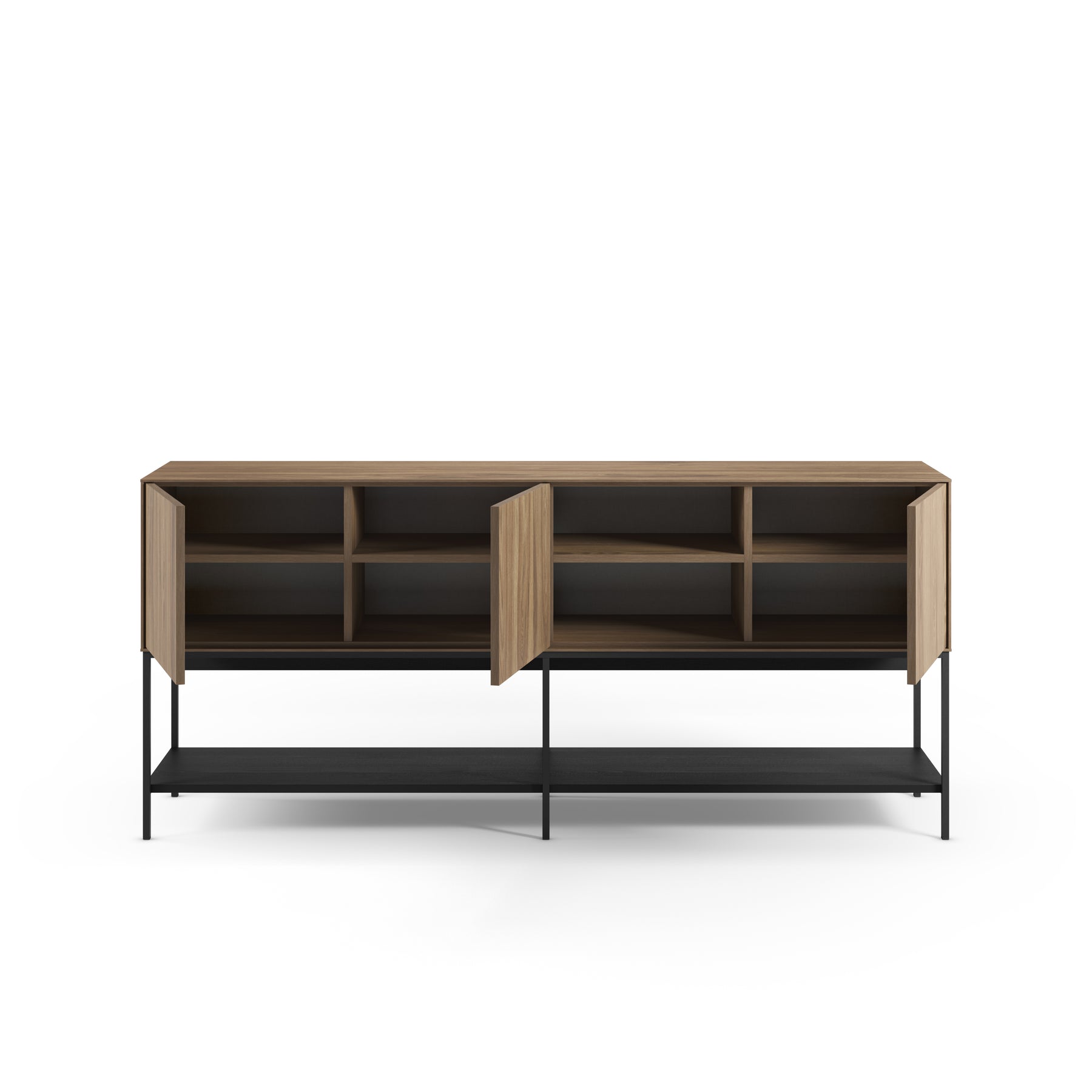 Madia 3 ante con gamba in metallo Emy 180x80 cm