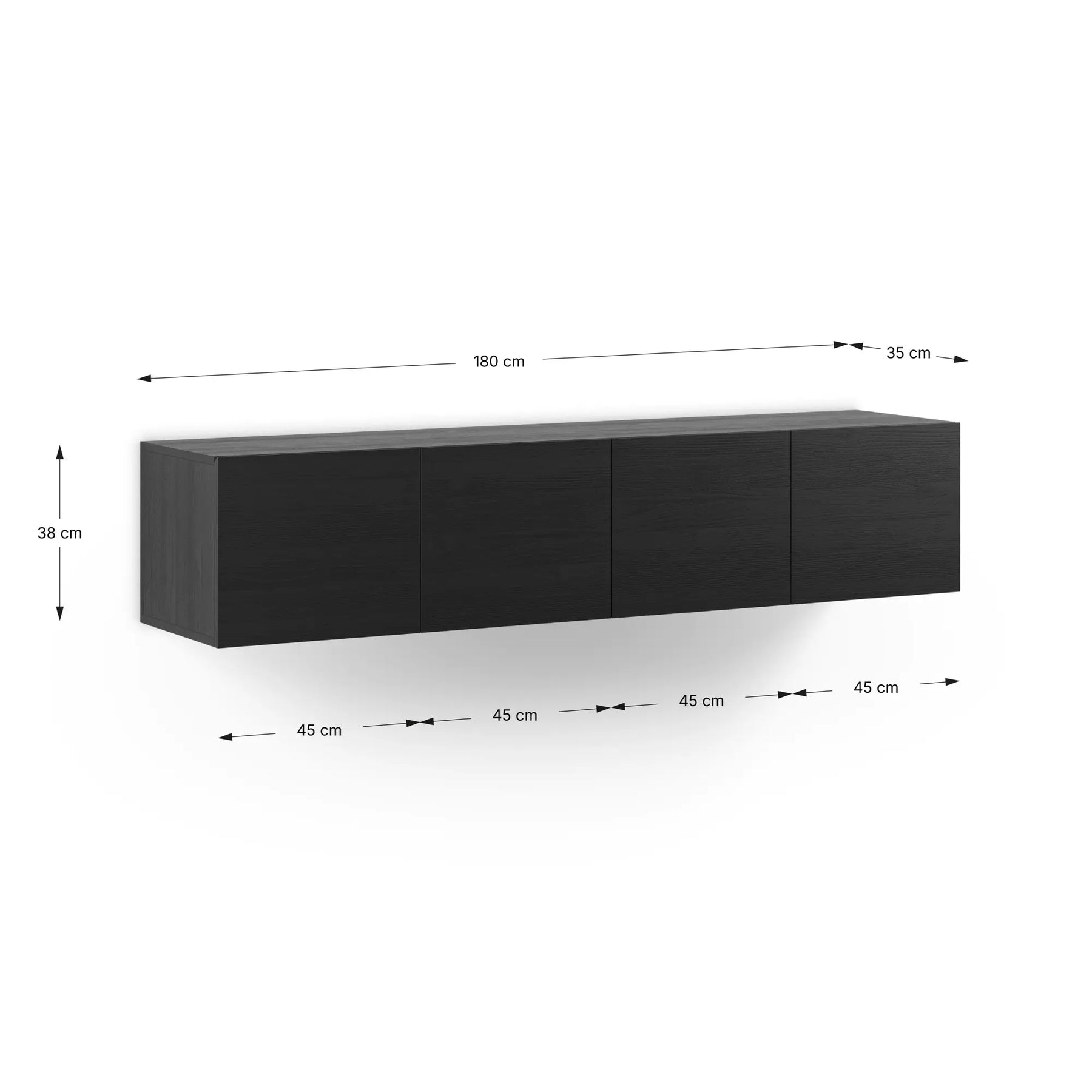 Mobile TV 4 ante sospeso Delya 180x38 cm