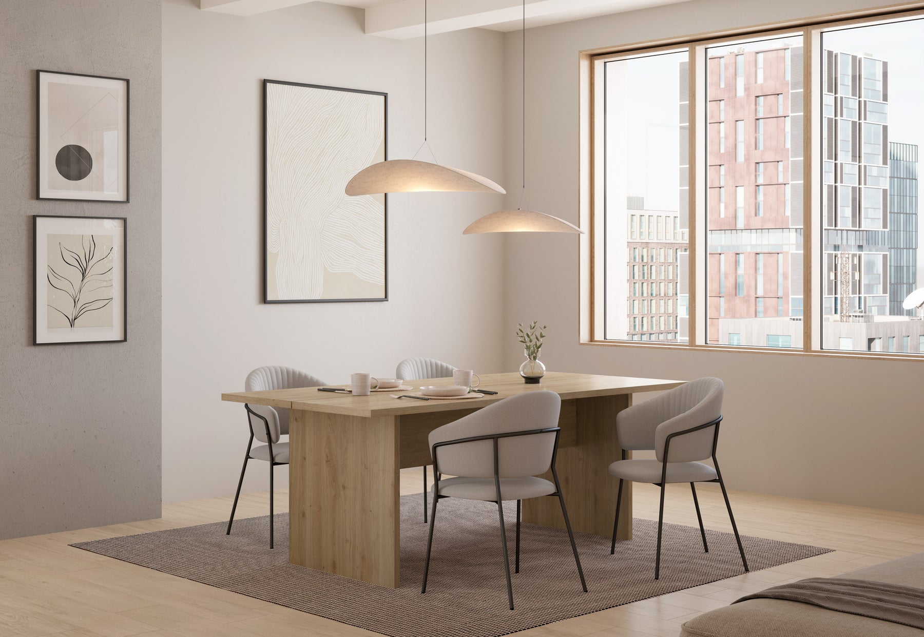 Tavolo rettangolare Lennor 100x75 cm