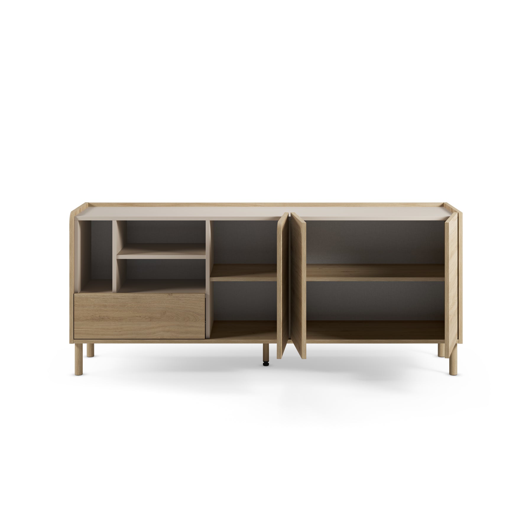 Madia 3 ante 1 cassetto rovere Dara 180x75 cm
