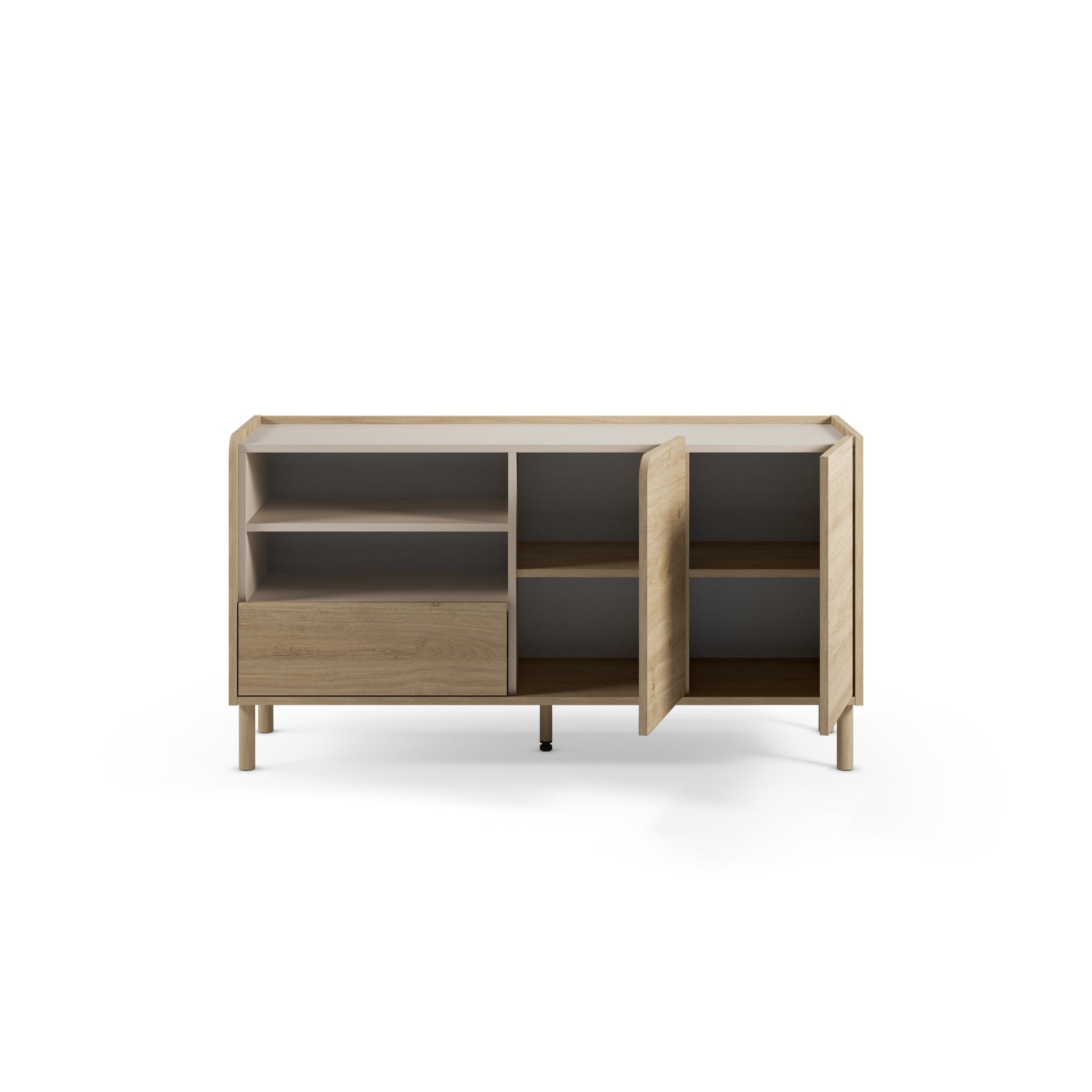 Madia 2 ante 1 cassetto rovere Dara 141x75 cm