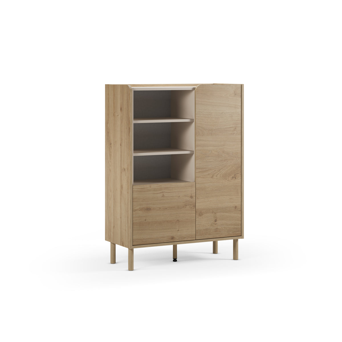 Credenza 2 ante rovere Dara 90x125 cm