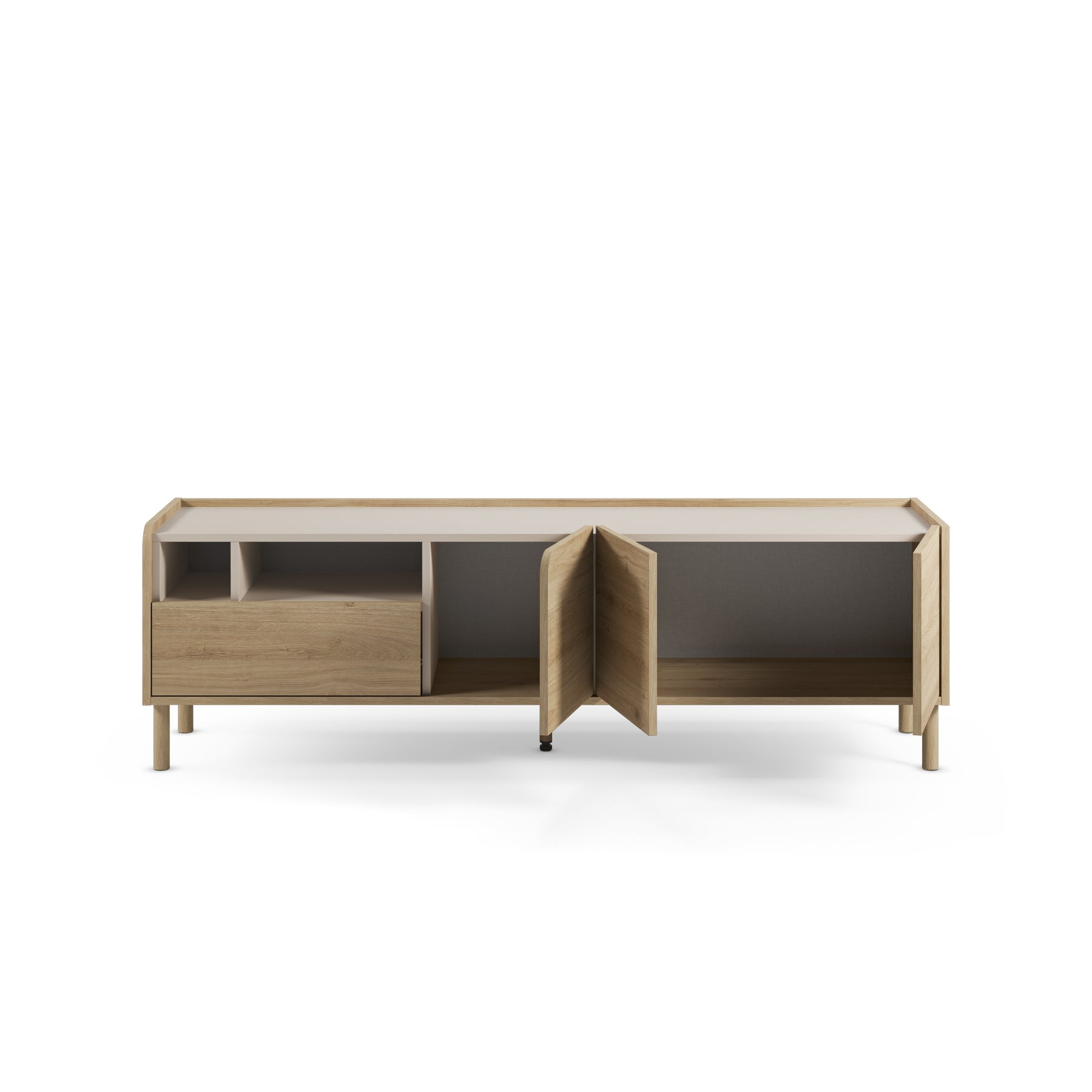 Mobile TV 3 ante 1 cassetto rovere Dara 180x55 cm