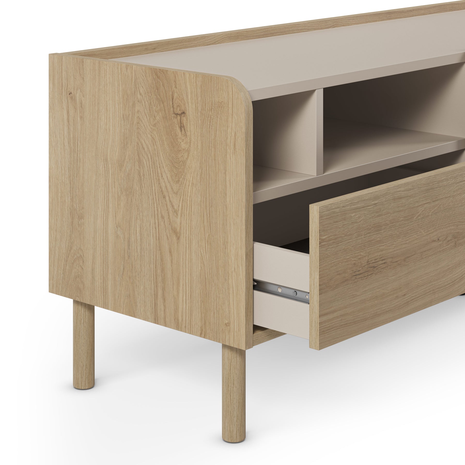 Mobile TV 3 ante 1 cassetto rovere Dara 180x55 cm