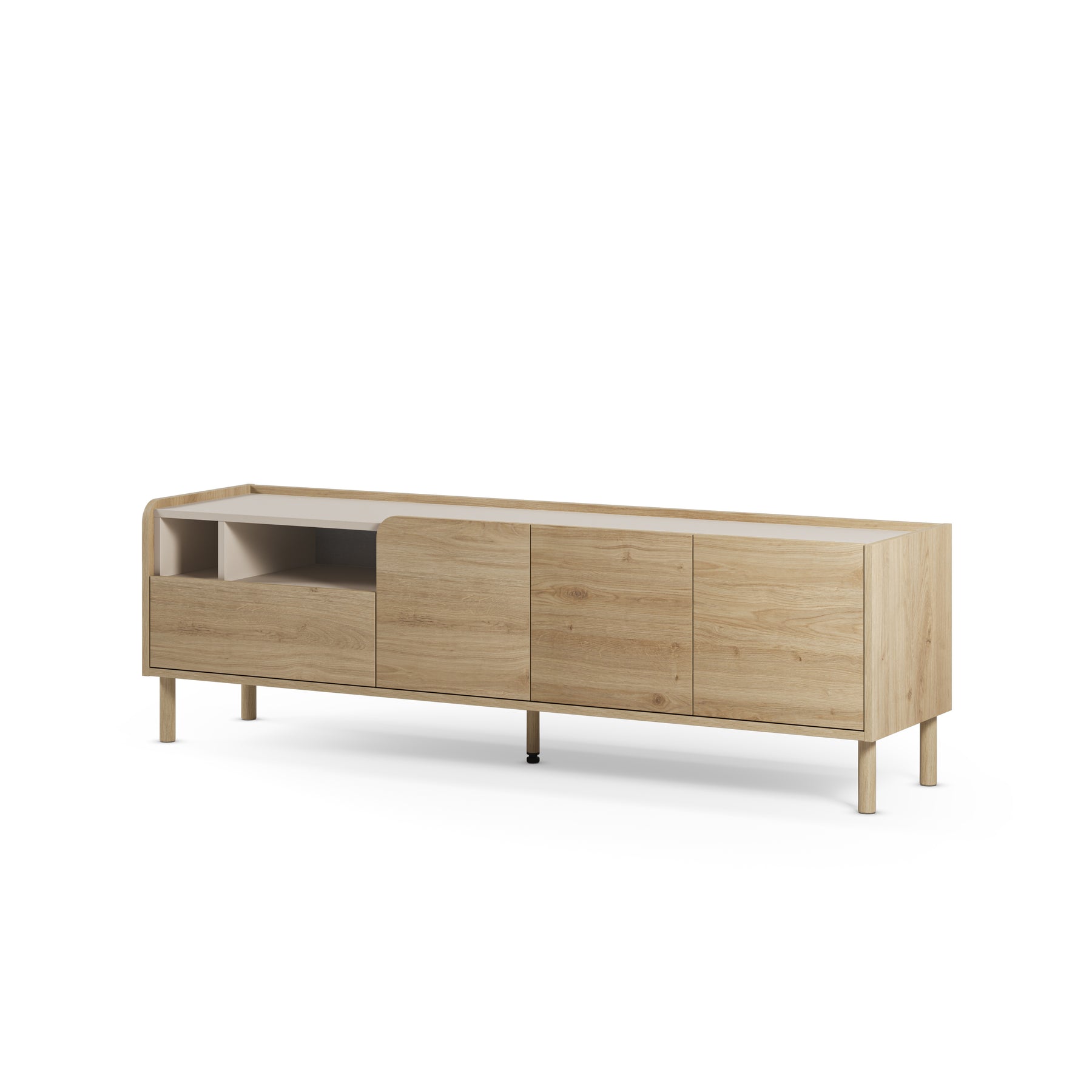 Mobile TV 3 ante 1 cassetto rovere Dara 180x55 cm