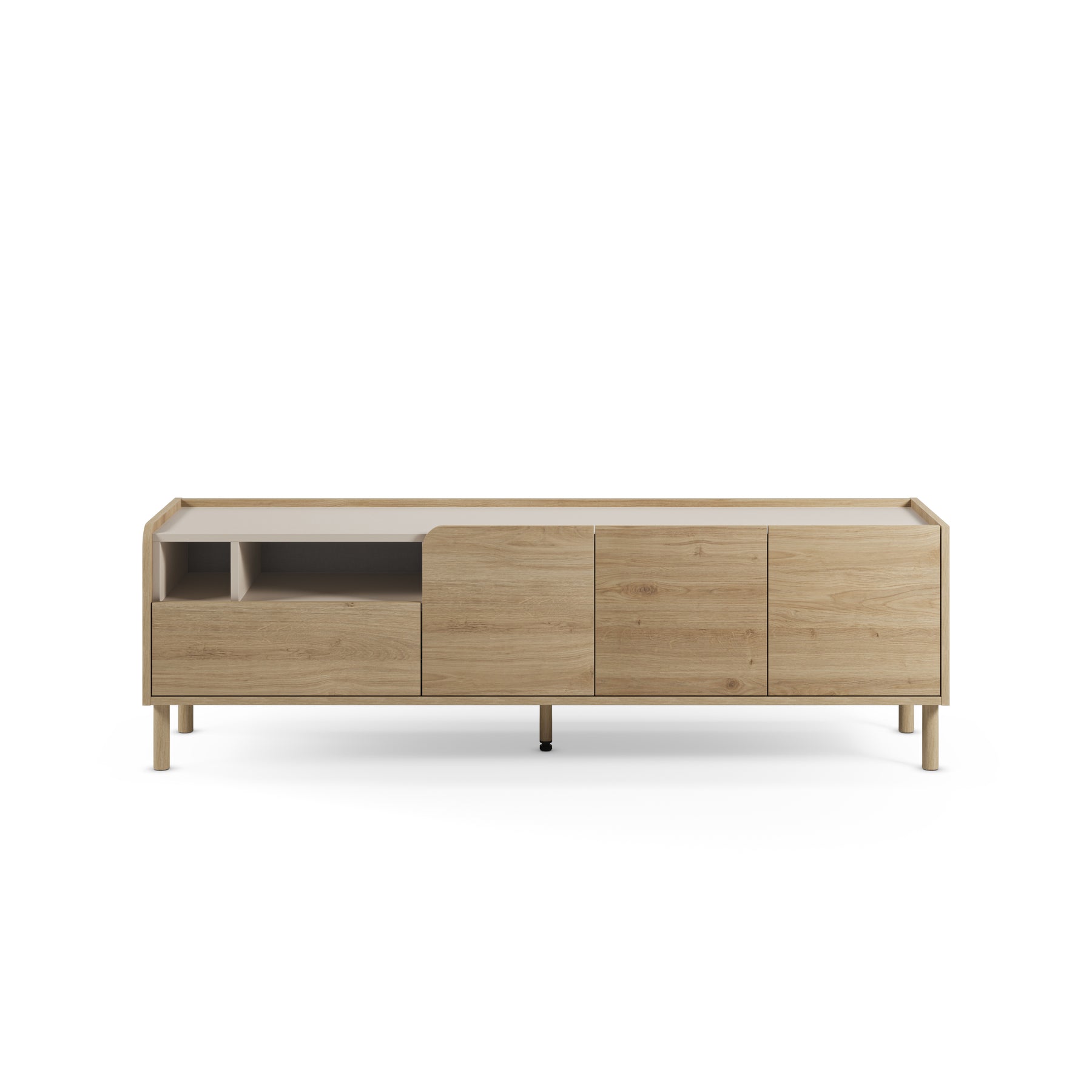 Mobile TV 3 ante 1 cassetto rovere Dara 180x55 cm