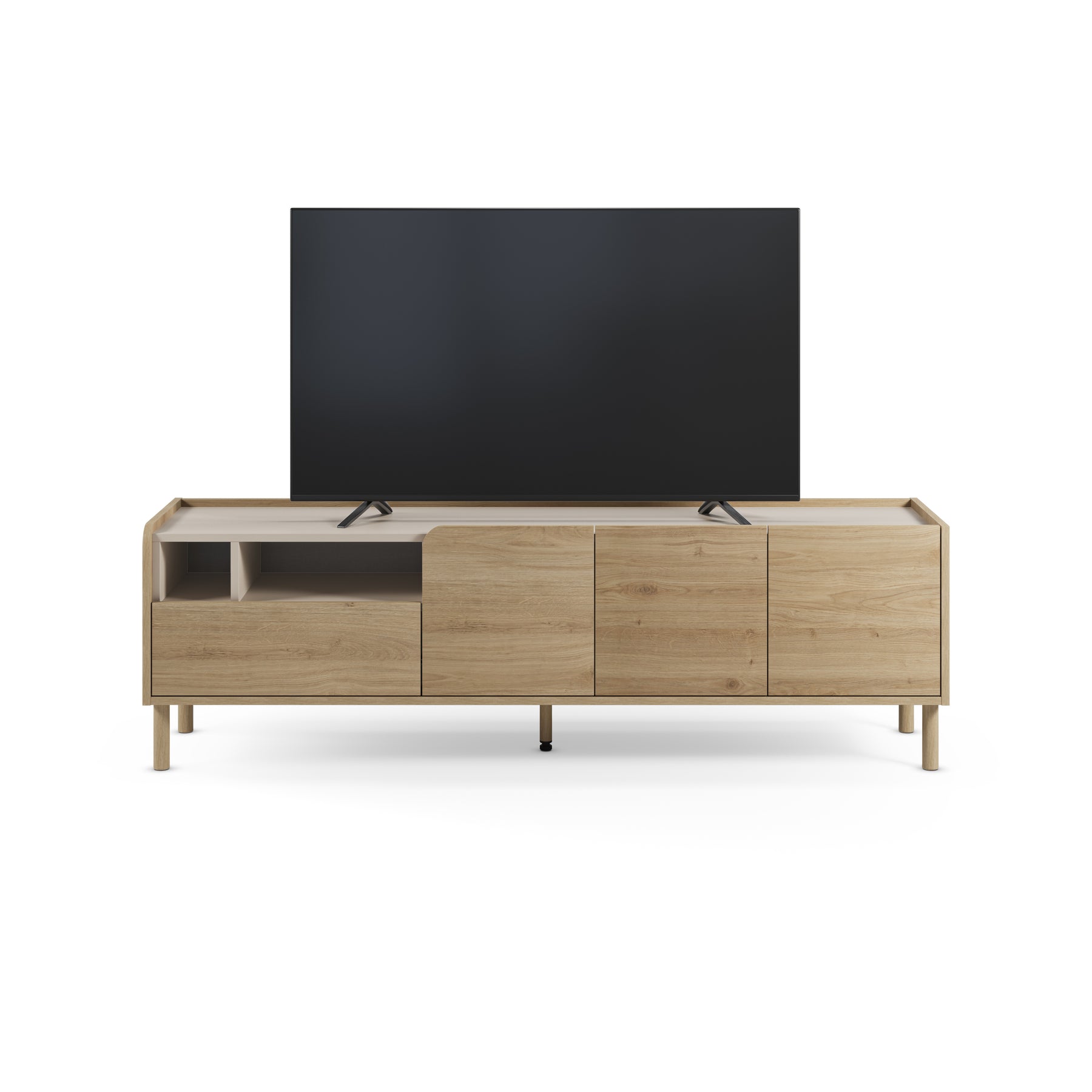 Mobile TV 3 ante 1 cassetto rovere Dara 180x55 cm