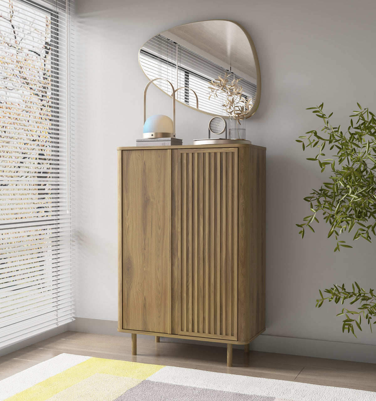 Credenza 2 ante rovere Ada 86x130 cm