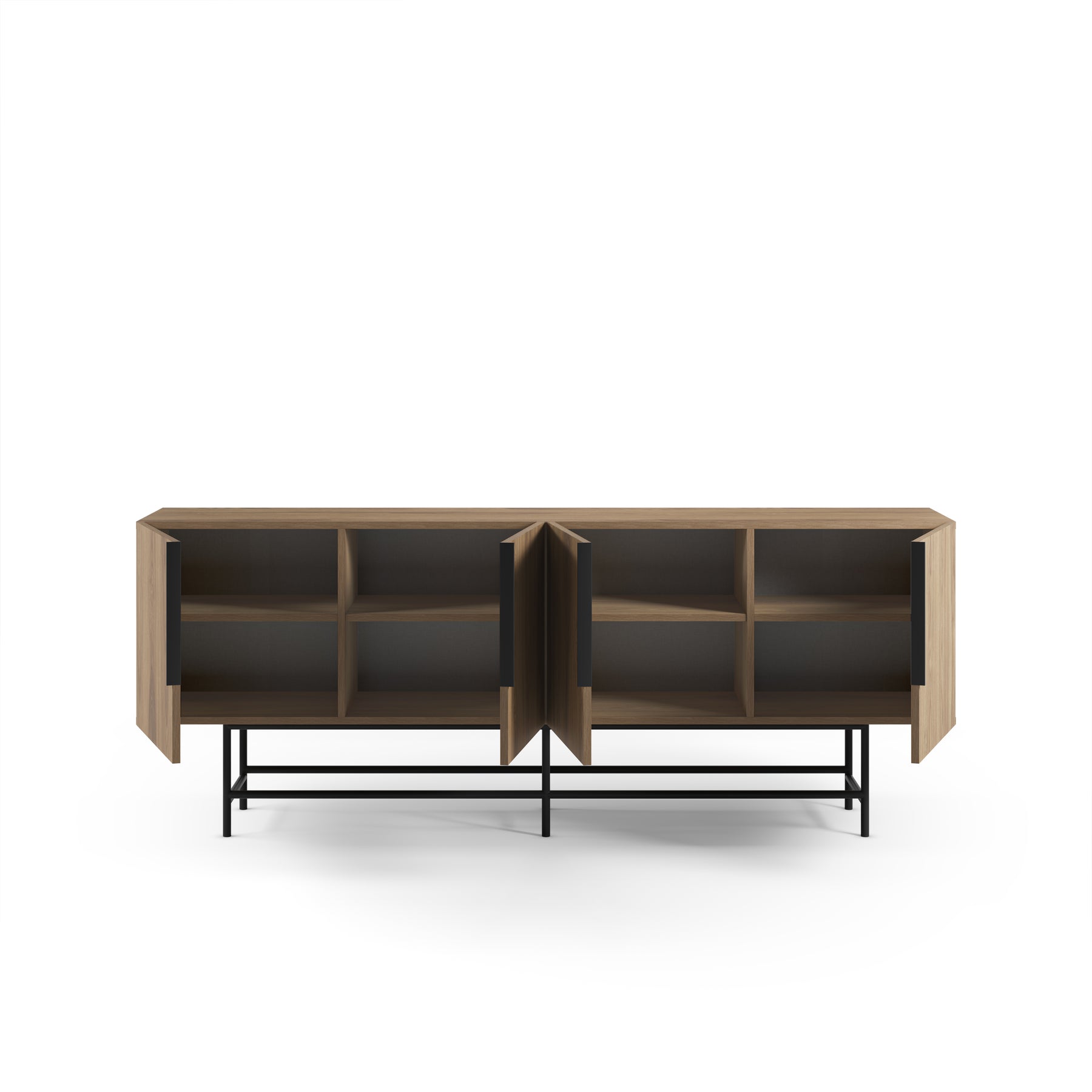 Madia 4 ante con gamba in metallo Elide 200x77 cm