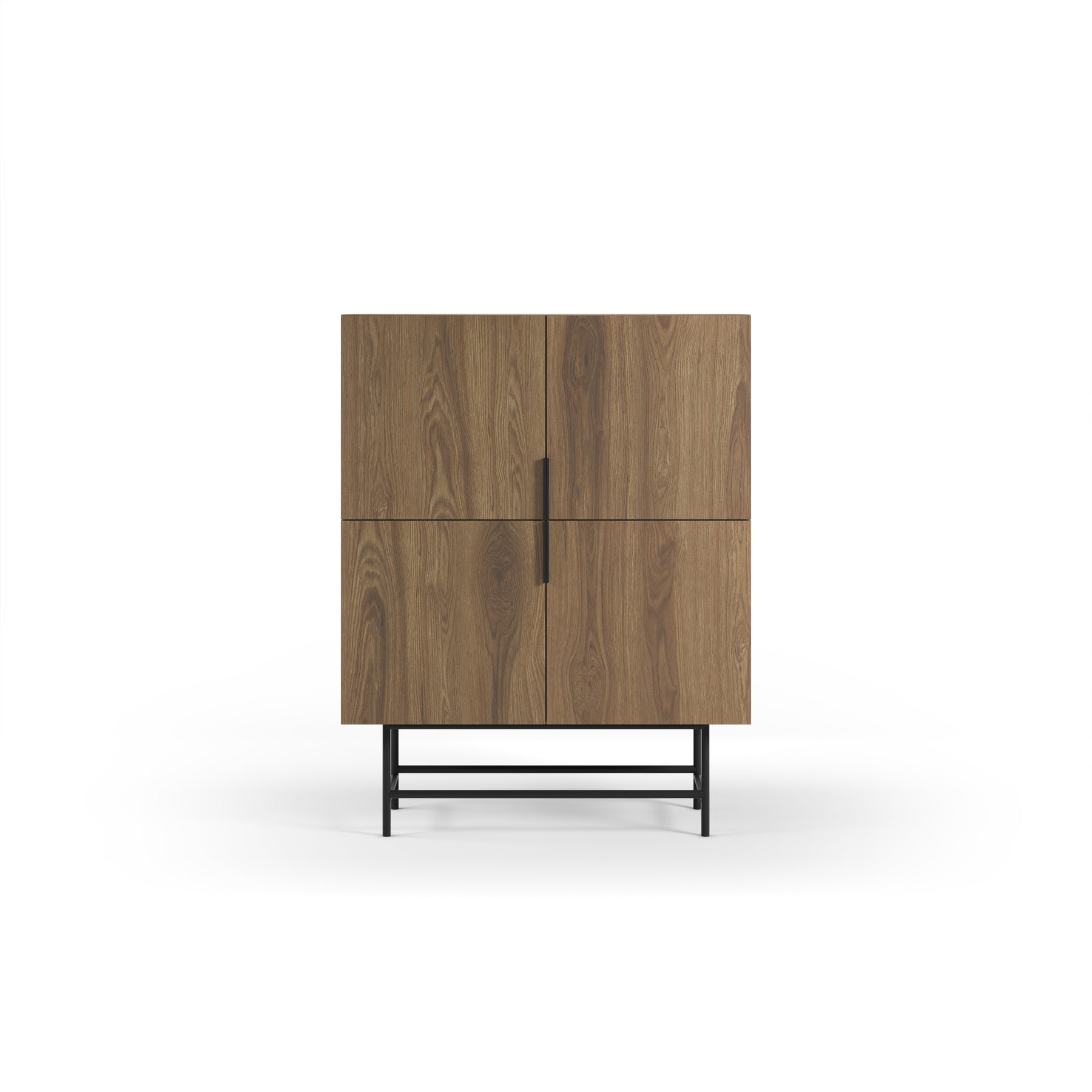 Credenza 4 ante con gamba in metallo Elide 100x128 cm