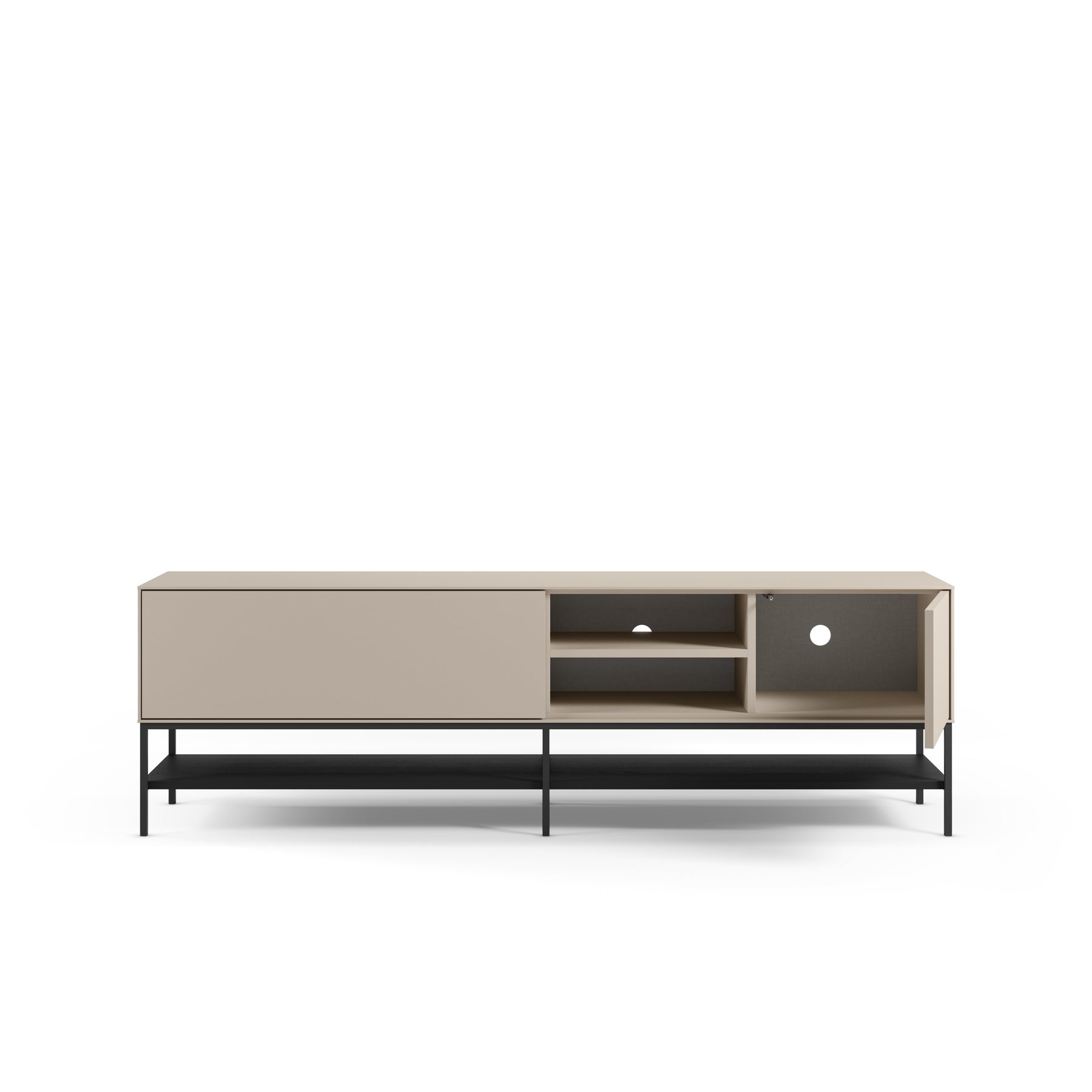 Mobile TV 2 ante con gamba in metallo Emy 180x55 cm