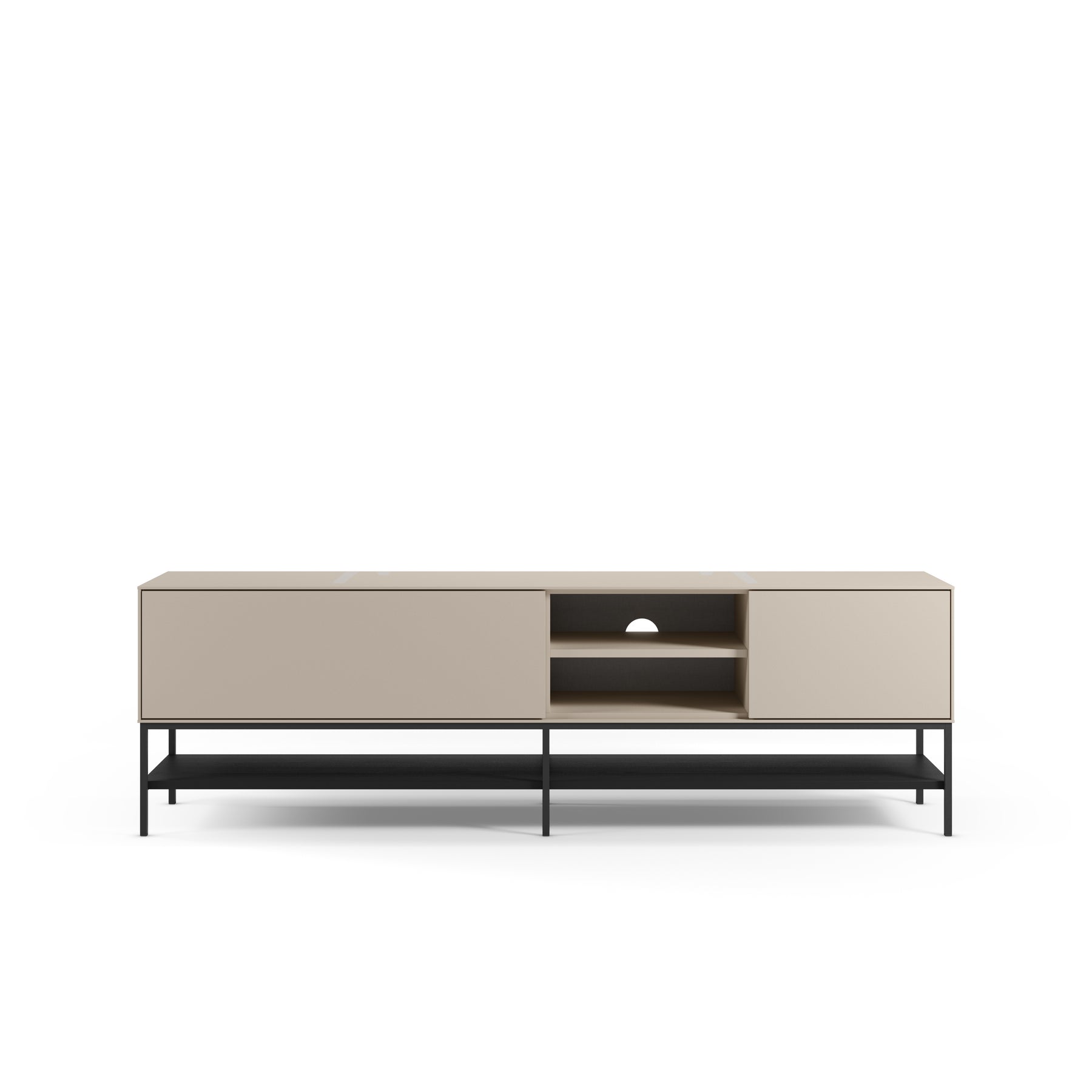 Mobile TV 2 ante con gamba in metallo Emy 180x55 cm