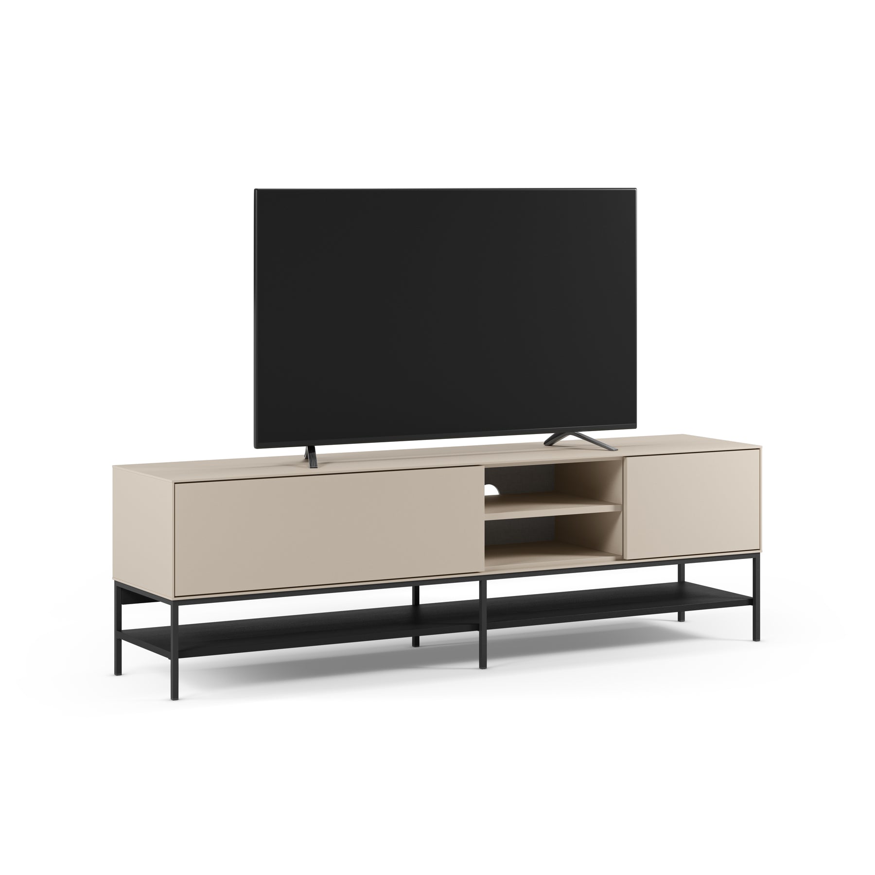 Mobile TV 2 ante con gamba in metallo Emy 180x55 cm