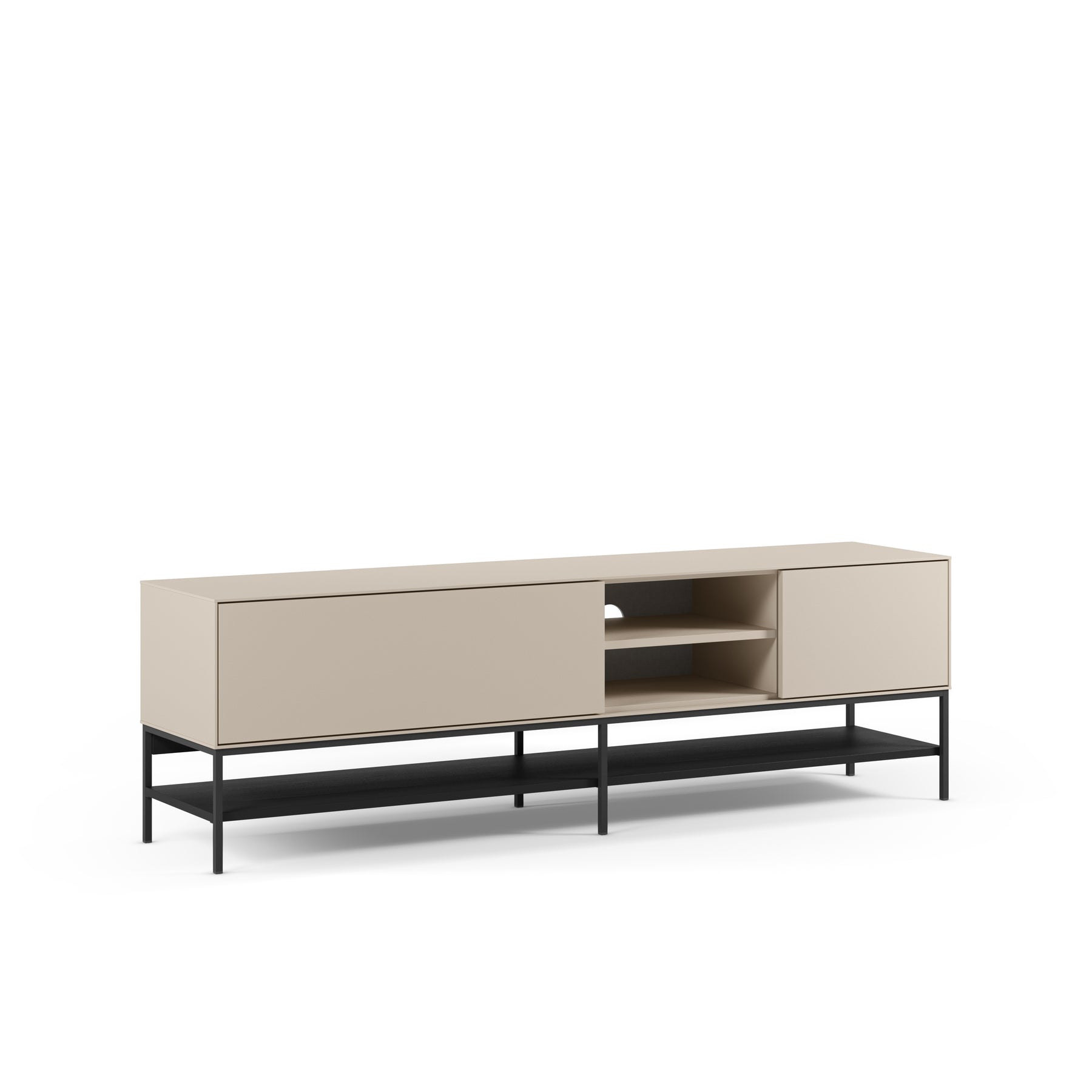 Mobile TV 2 ante con gamba in metallo Emy 180x55 cm