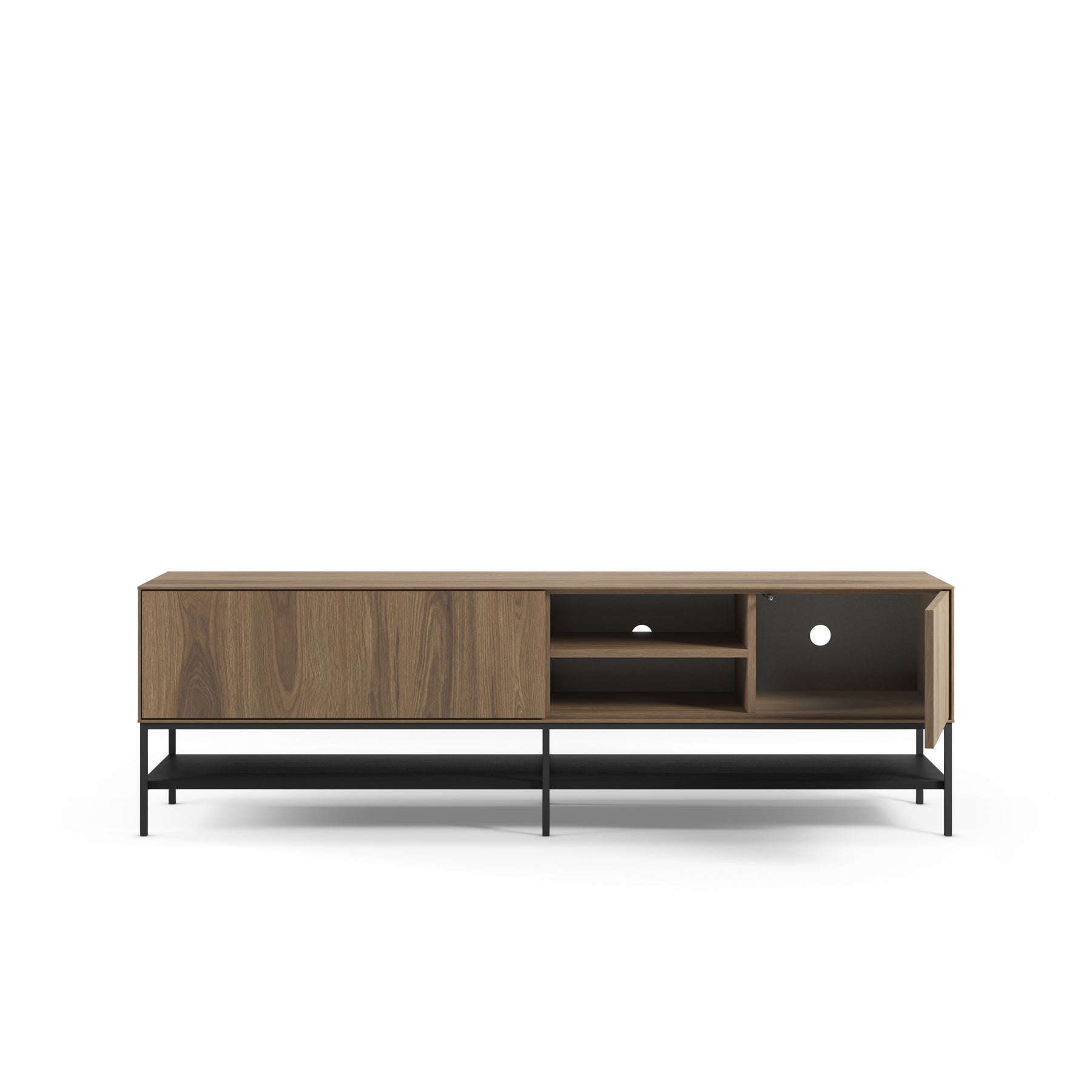 Mobile TV 2 ante con gamba in metallo Emy 180x55 cm