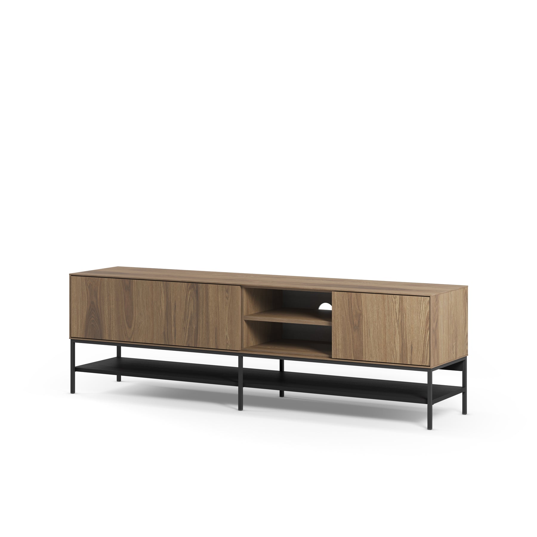 Mobile TV 2 ante con gamba in metallo Emy 180x55 cm
