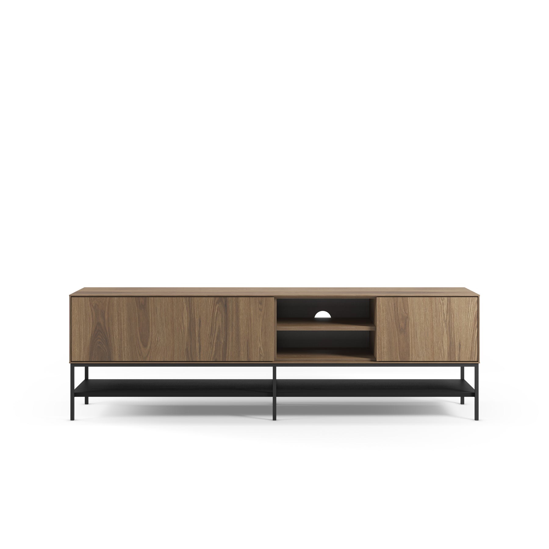 Mobile TV 2 ante con gamba in metallo Emy 180x55 cm