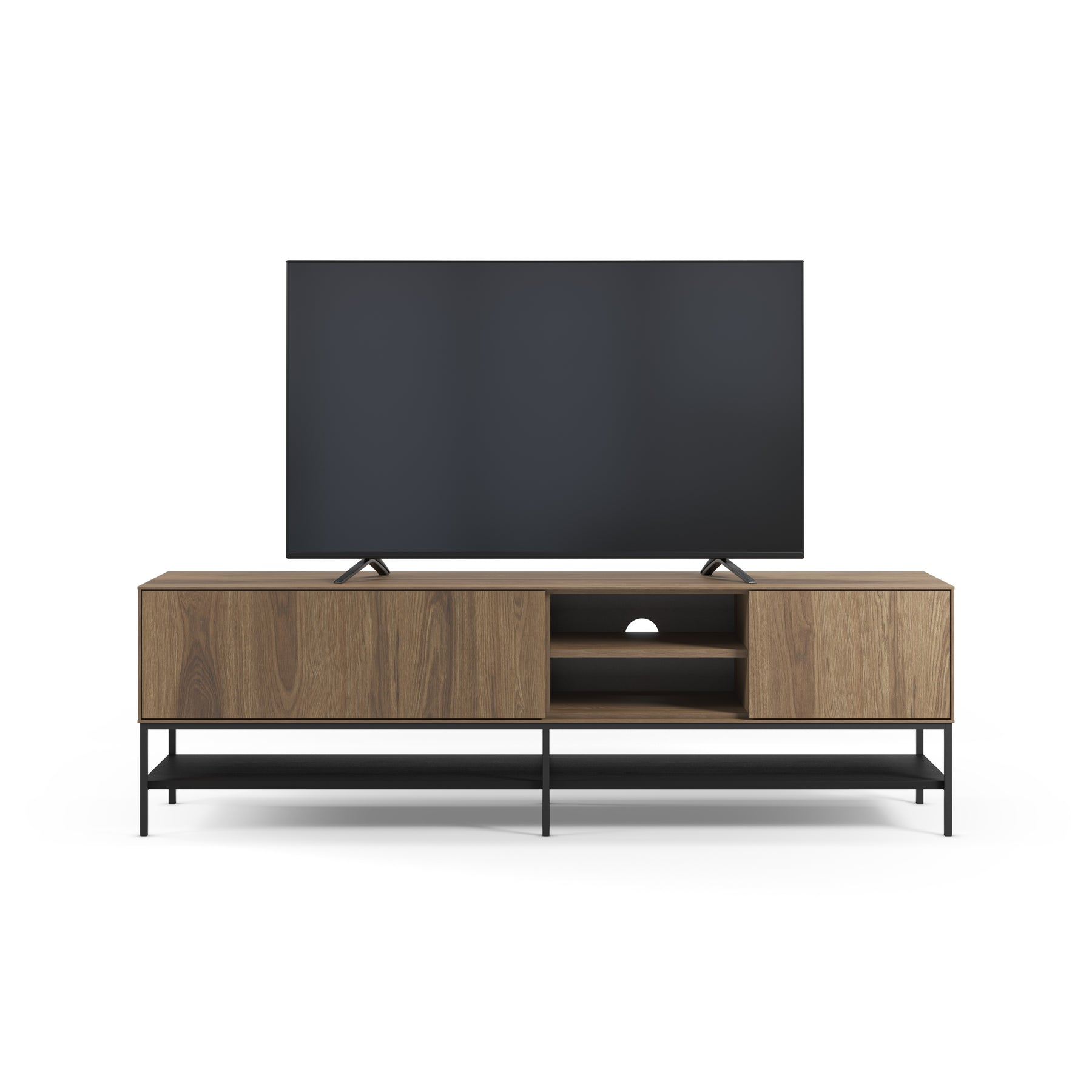 Mobile TV 2 ante con gamba in metallo Emy 180x55 cm