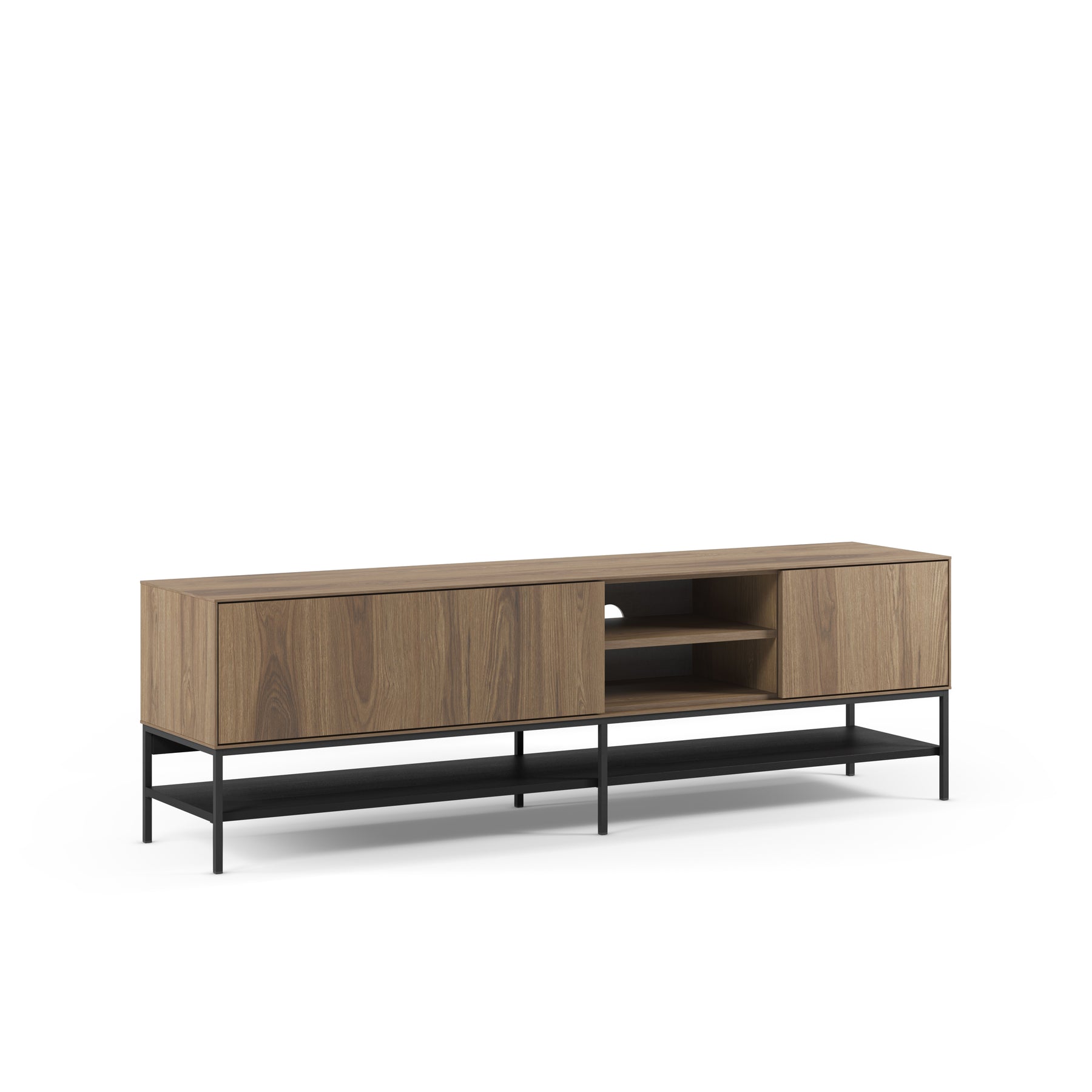 Mobile TV 2 ante con gamba in metallo Emy 180x55 cm