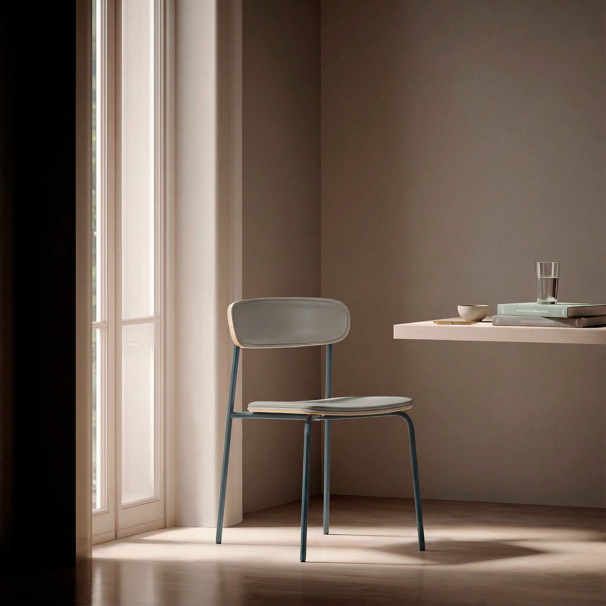 Set di 2 sedie con gambe in metallo blu Saulyn 52x78