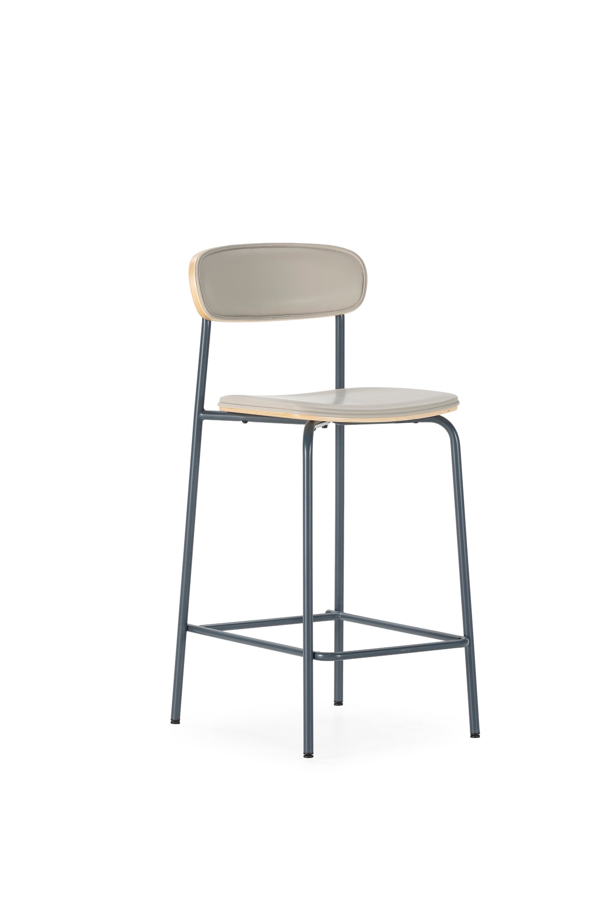 Set di 2 sgabelli con gambe in metallo blu Barly 50x95 cm