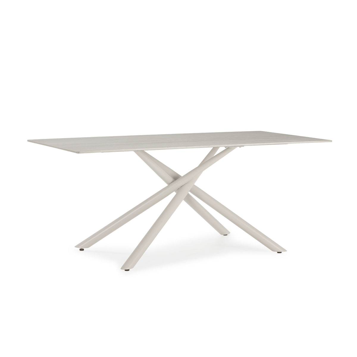 Tavolo rettangolare con gamba in metallo Brad 180x75 cm