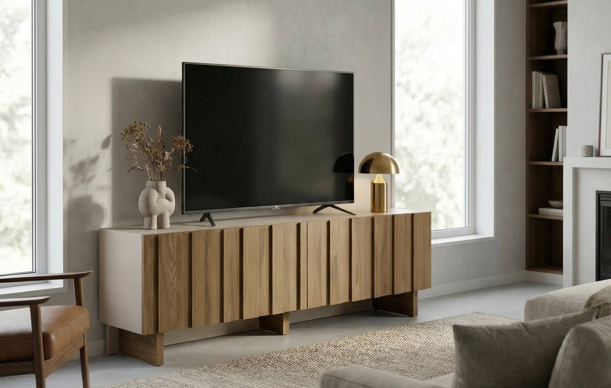 Mobile TV 4 ante in legno di pino Cosmos 180x50 cm