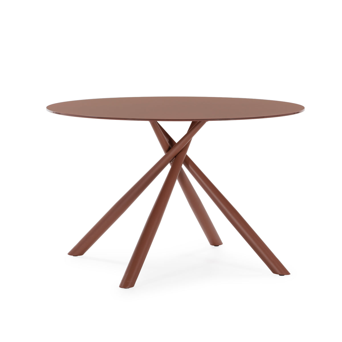 Tavolo rotondo con gamba in metallo Elly 120x75 cm