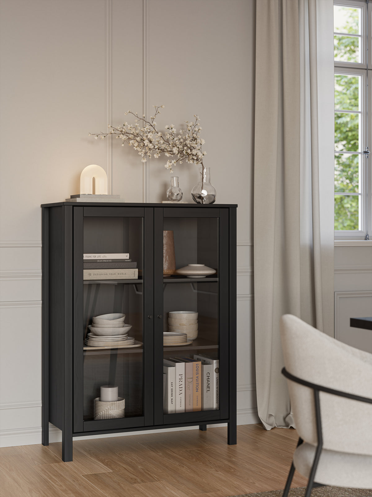 Credenza 2 ante in legno di pino Herity 90x120 cm