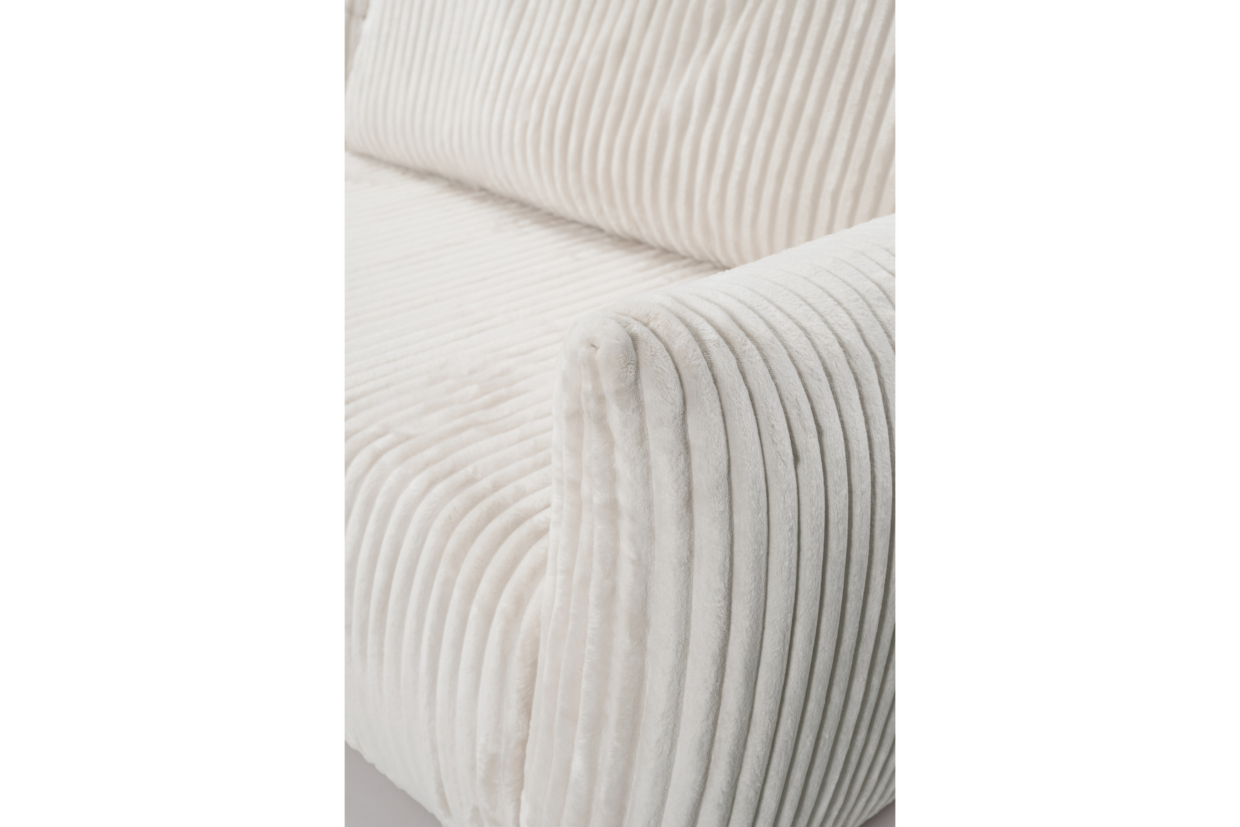 Divano letto angolare in tessuto cannettato Parigi 257x111/177 cm