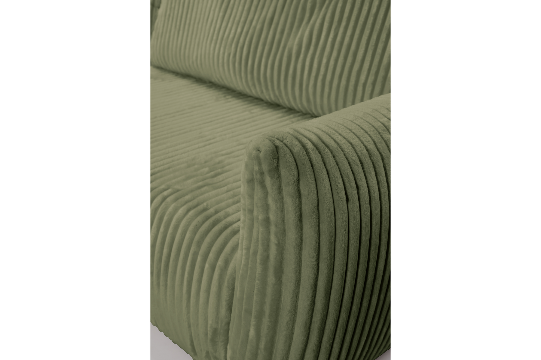 Divano letto angolare in tessuto cannettato Parigi 257x111/177 cm