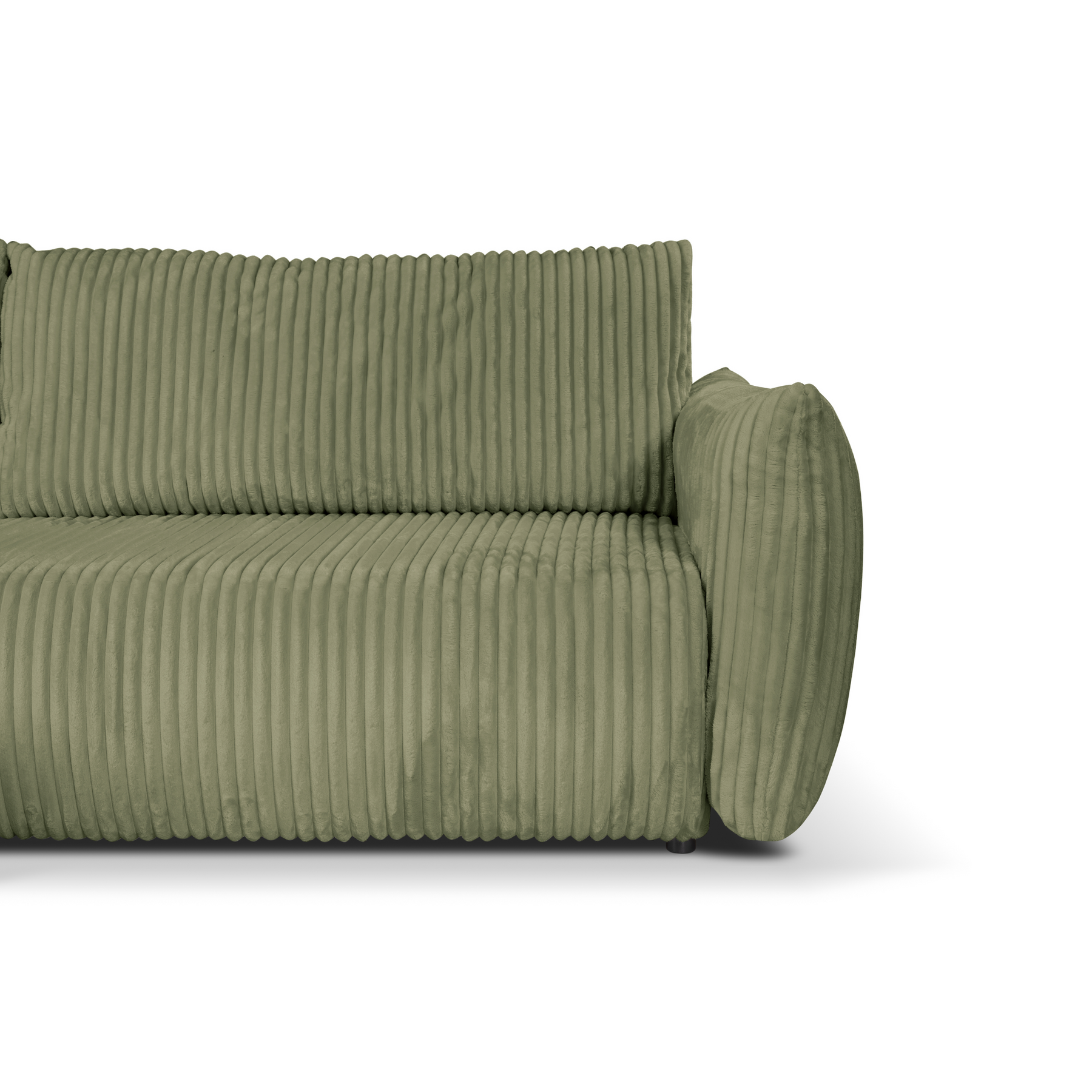 Divano letto angolare in tessuto cannettato Parigi 257x111/177 cm