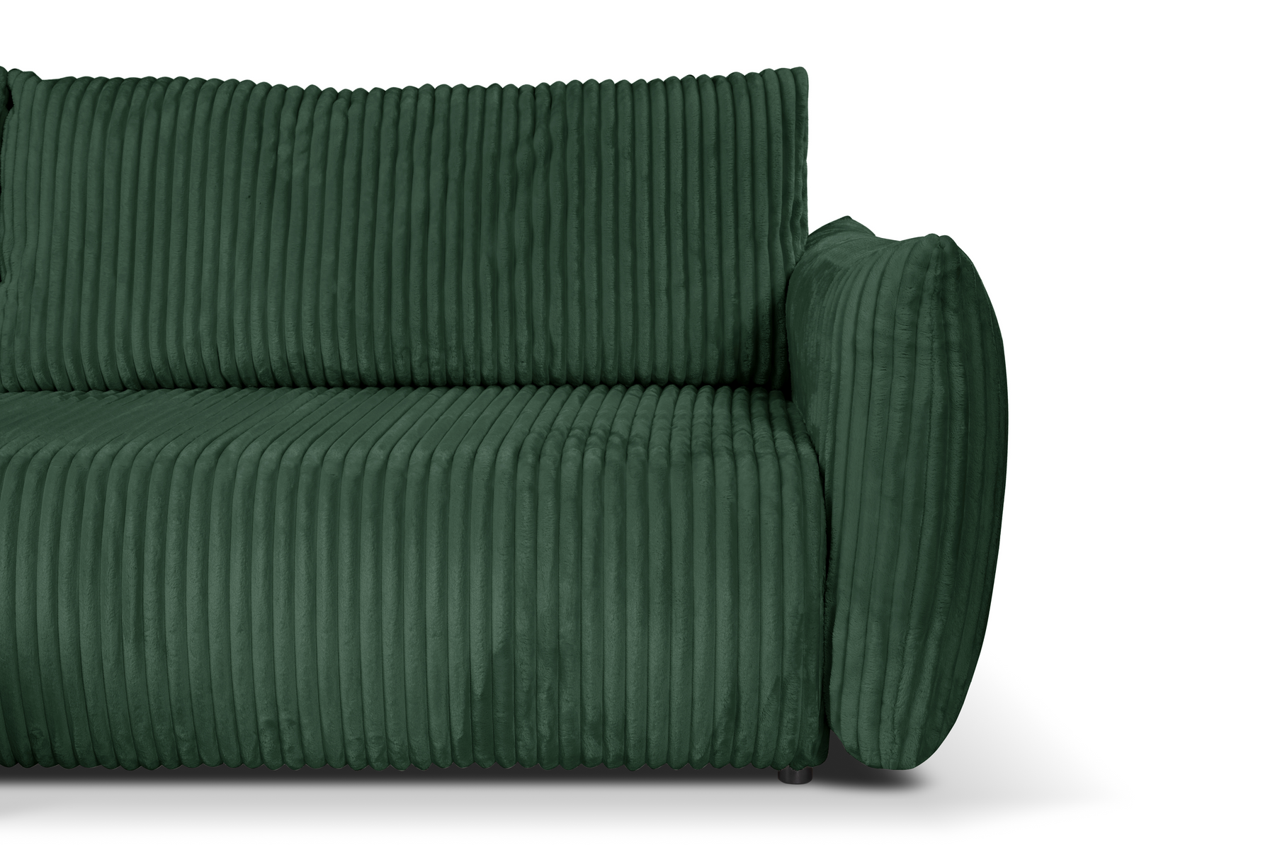 Divano letto angolare in tessuto cannettato Parigi 257x111/177 cm