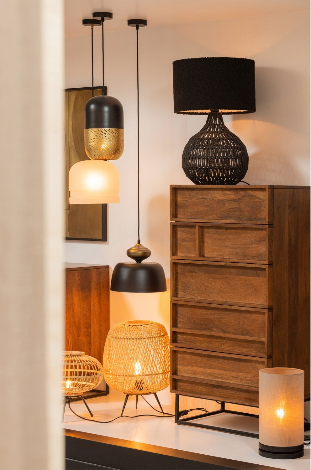 Base per lampada da tavolo nera Macy 44x31 cm